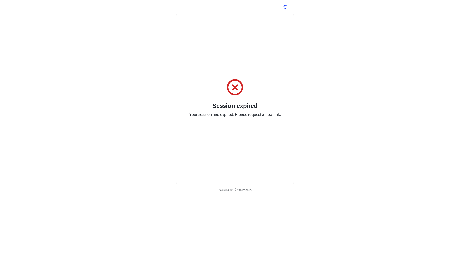 website screenshot of https://in.sumsub.com/websdk/p/dou1xZyfnj38OQd?from=linkMobile