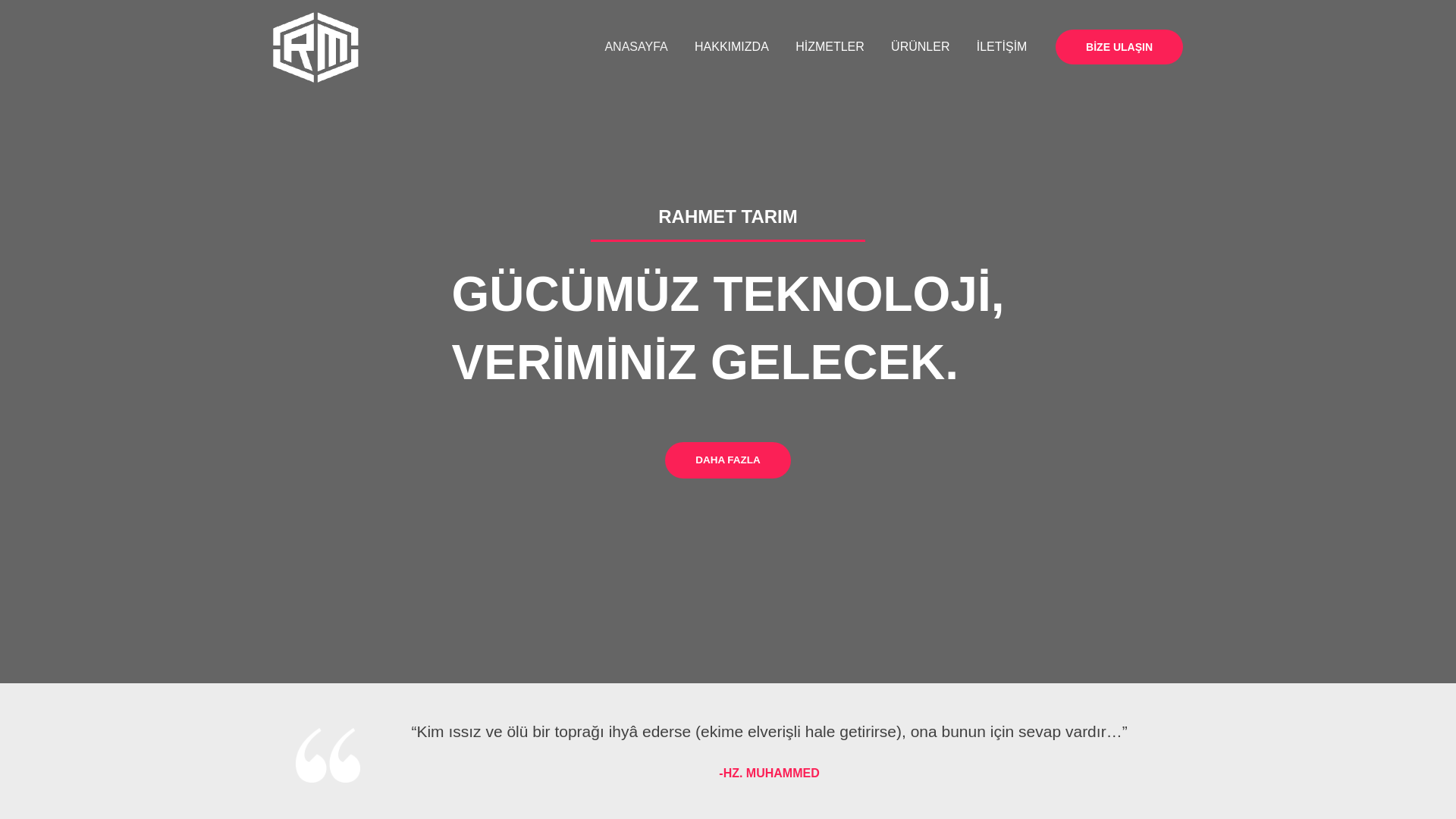 website screenshot of https://xn--rahmettarm-5ub.com