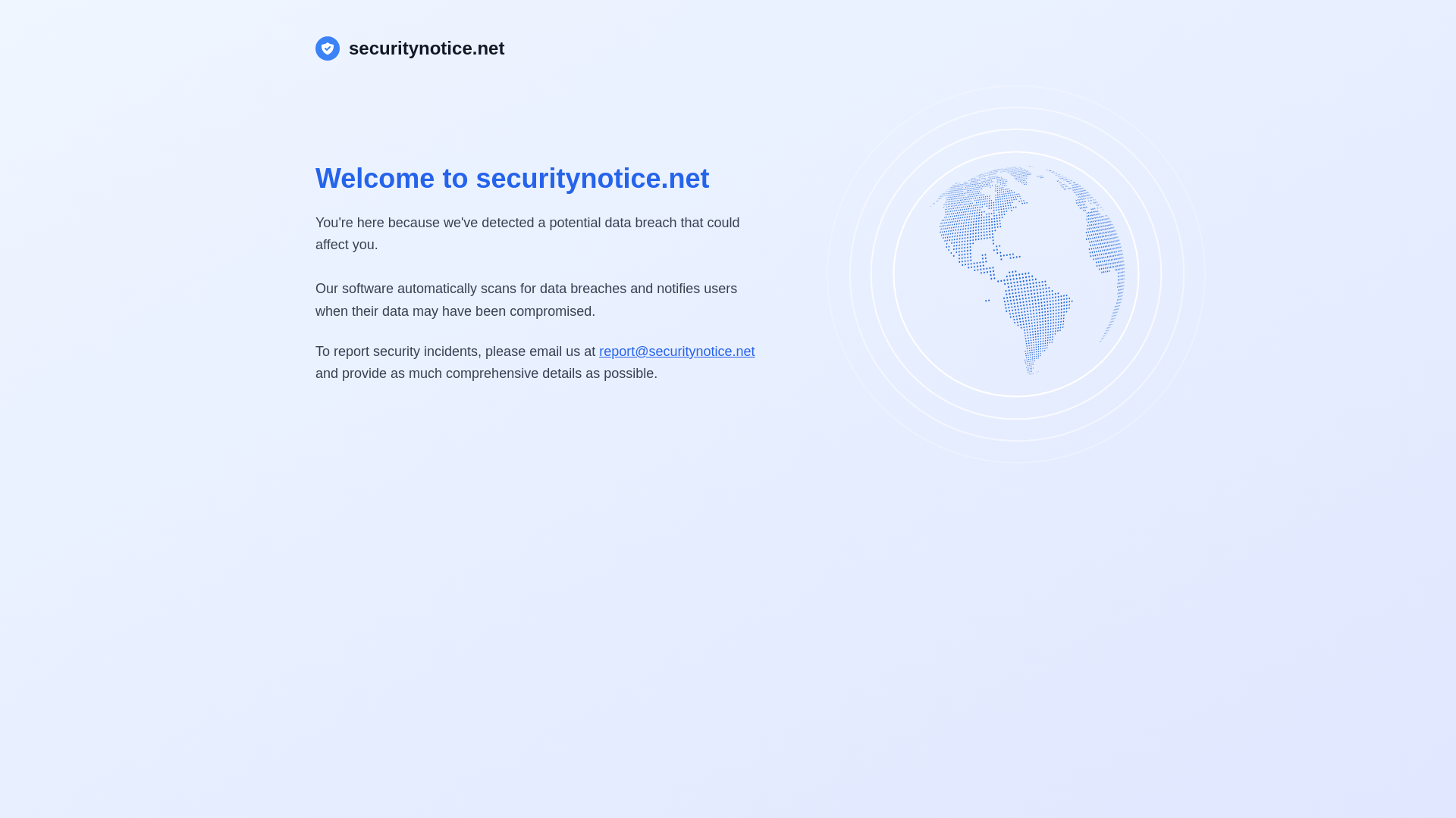 website screenshot of https://securitynotice.pages.dev/