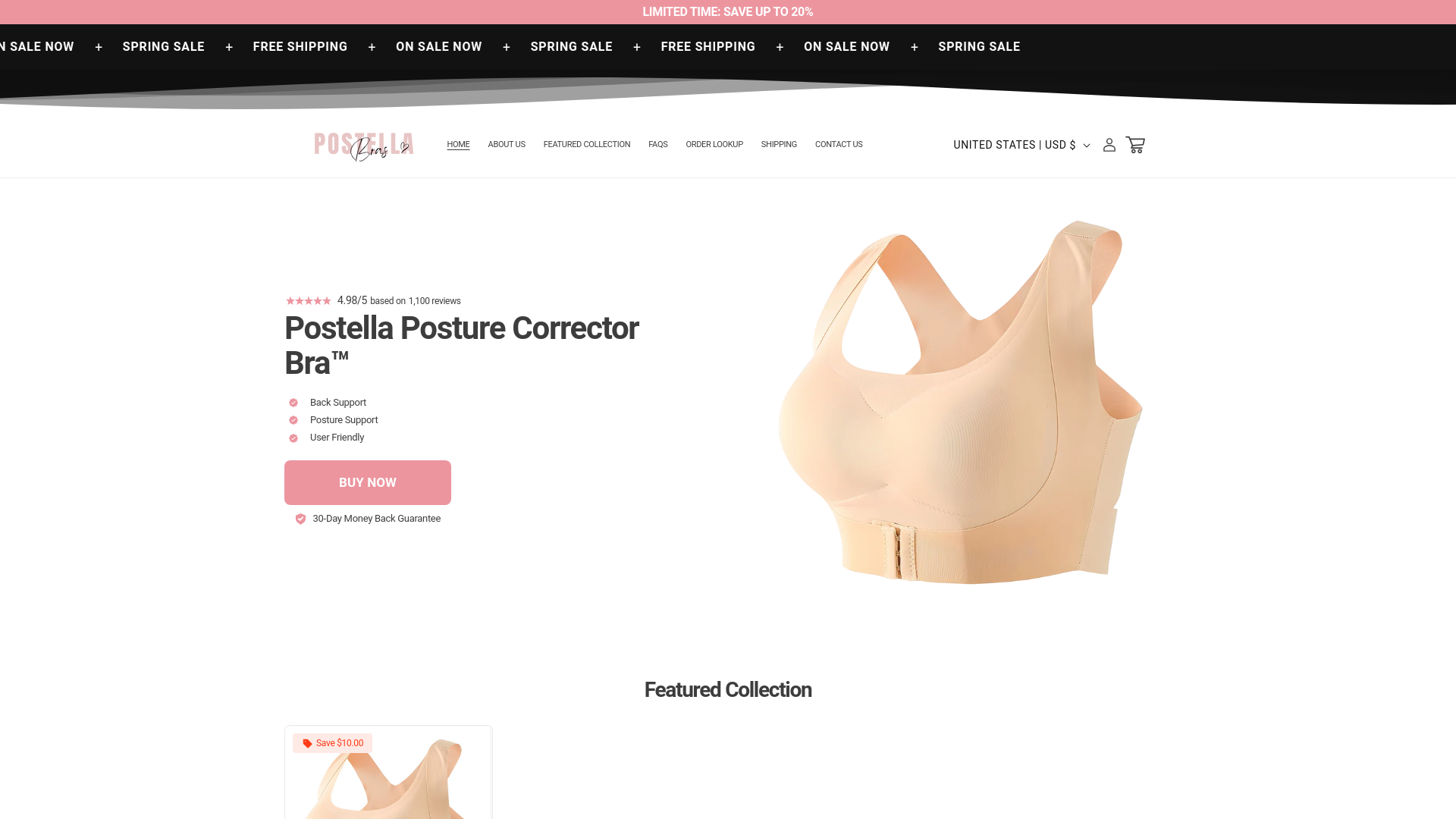 website screenshot of https://postellaofficial.com