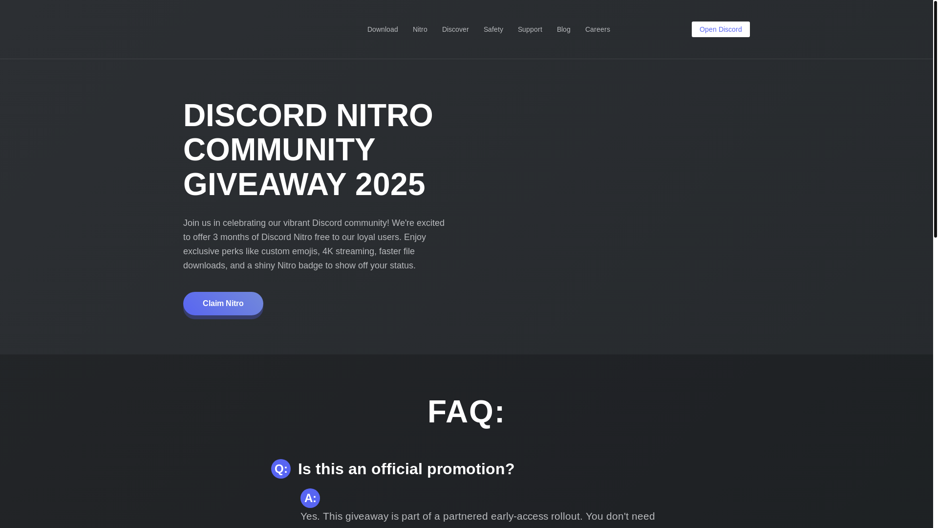 website screenshot of https://mrbeastnitro.com/
