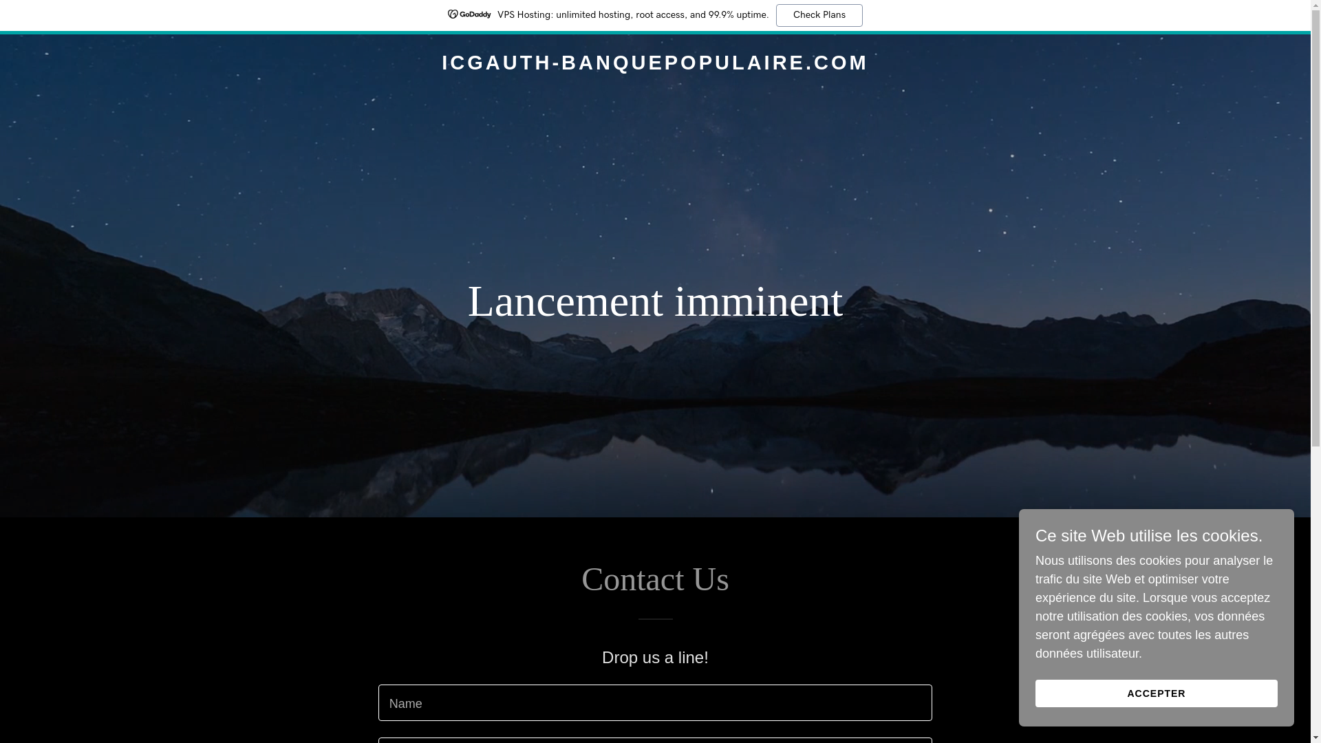website screenshot of https://icgauth-banquepopulaire.com/