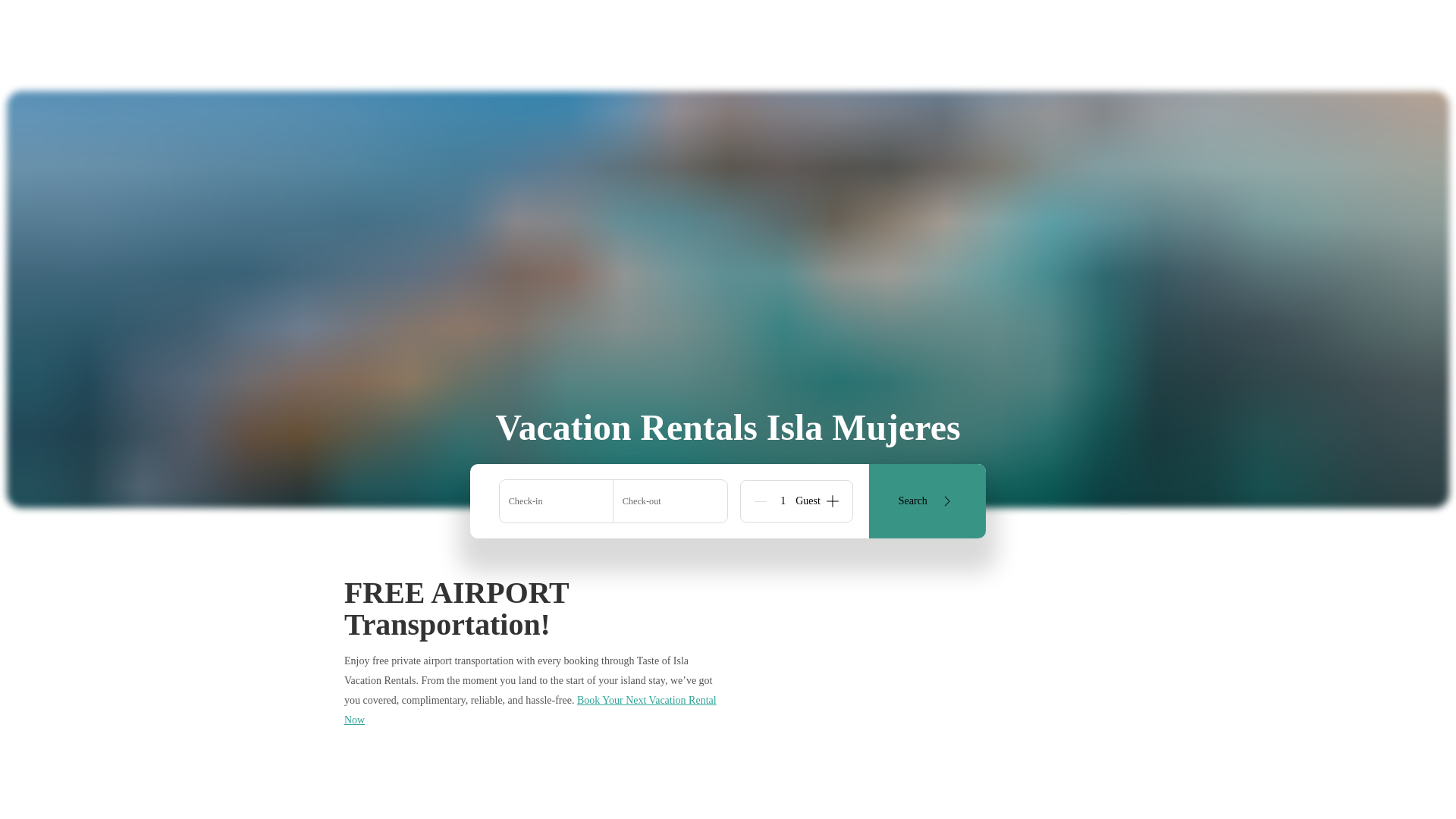 website screenshot of https://vacation-rentals-tasteofisla.com