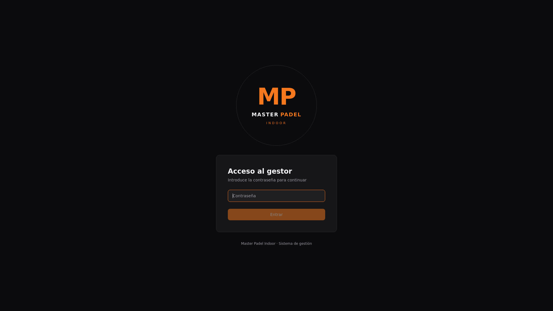 website screenshot of https://masterpadelindoor.club/