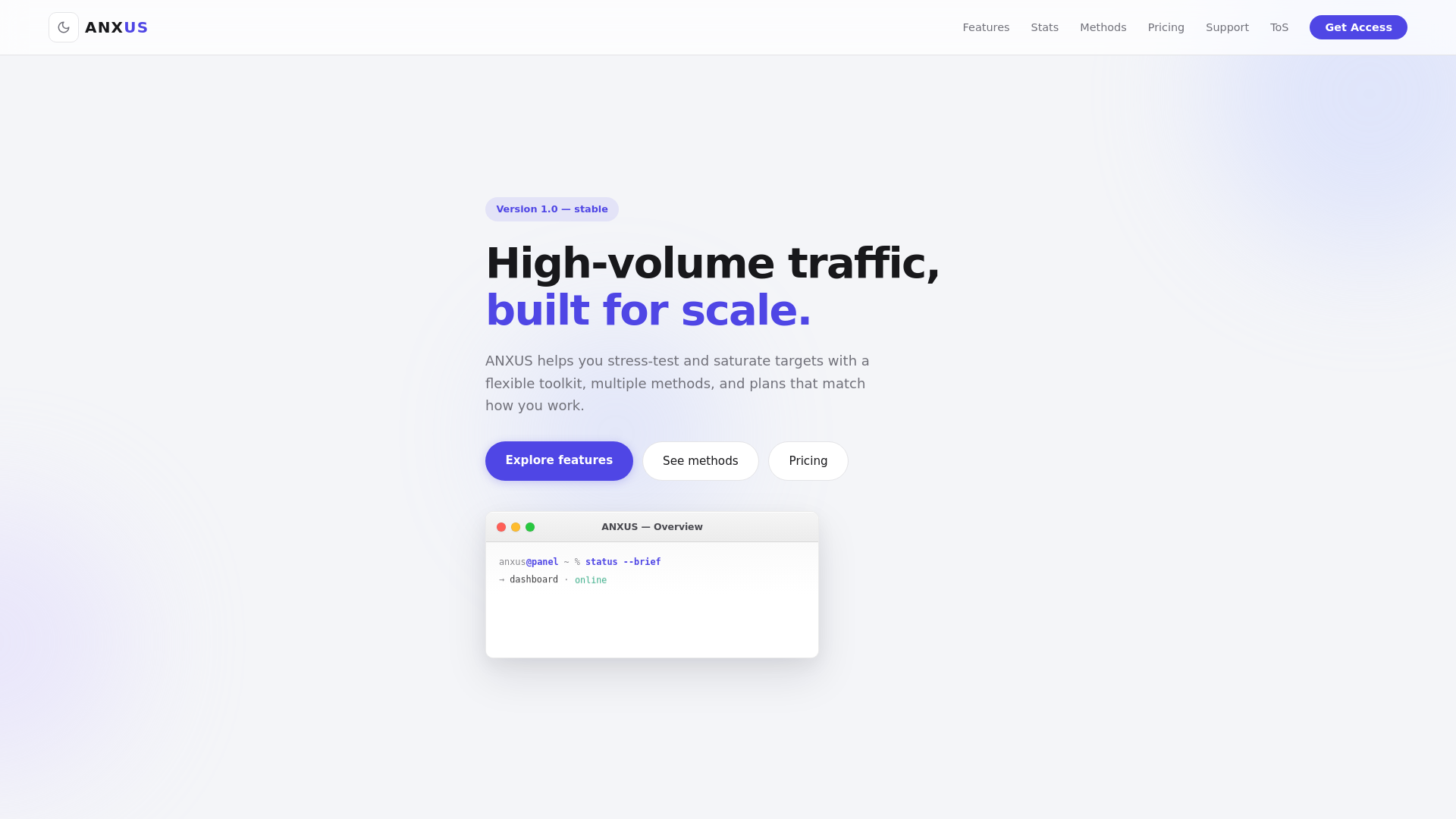website screenshot of https://anxus.st/