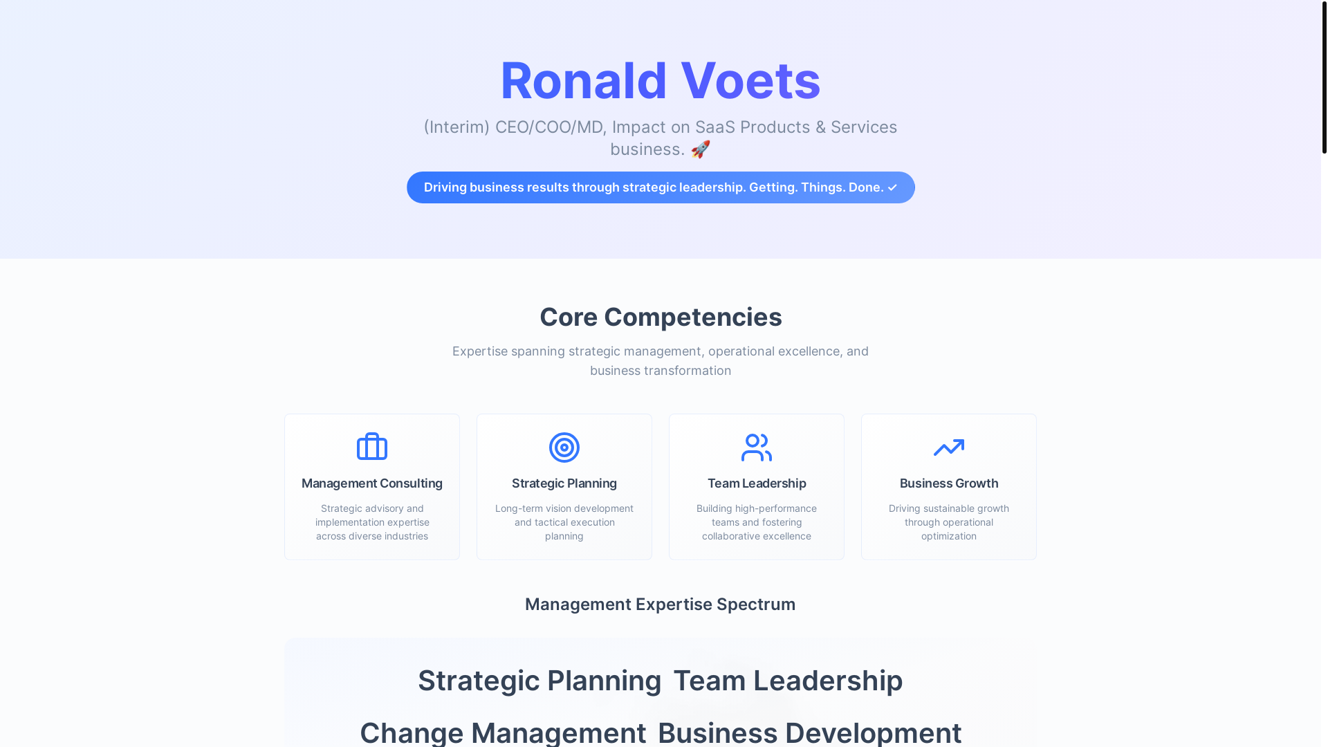 website screenshot of https://ronald-voets.eu/