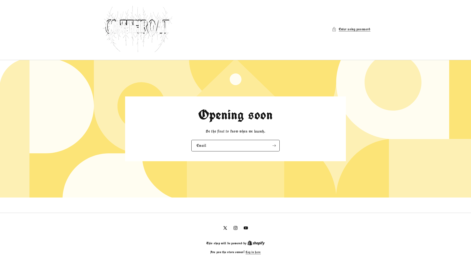 website screenshot of https://cutthroatworld.shop/
