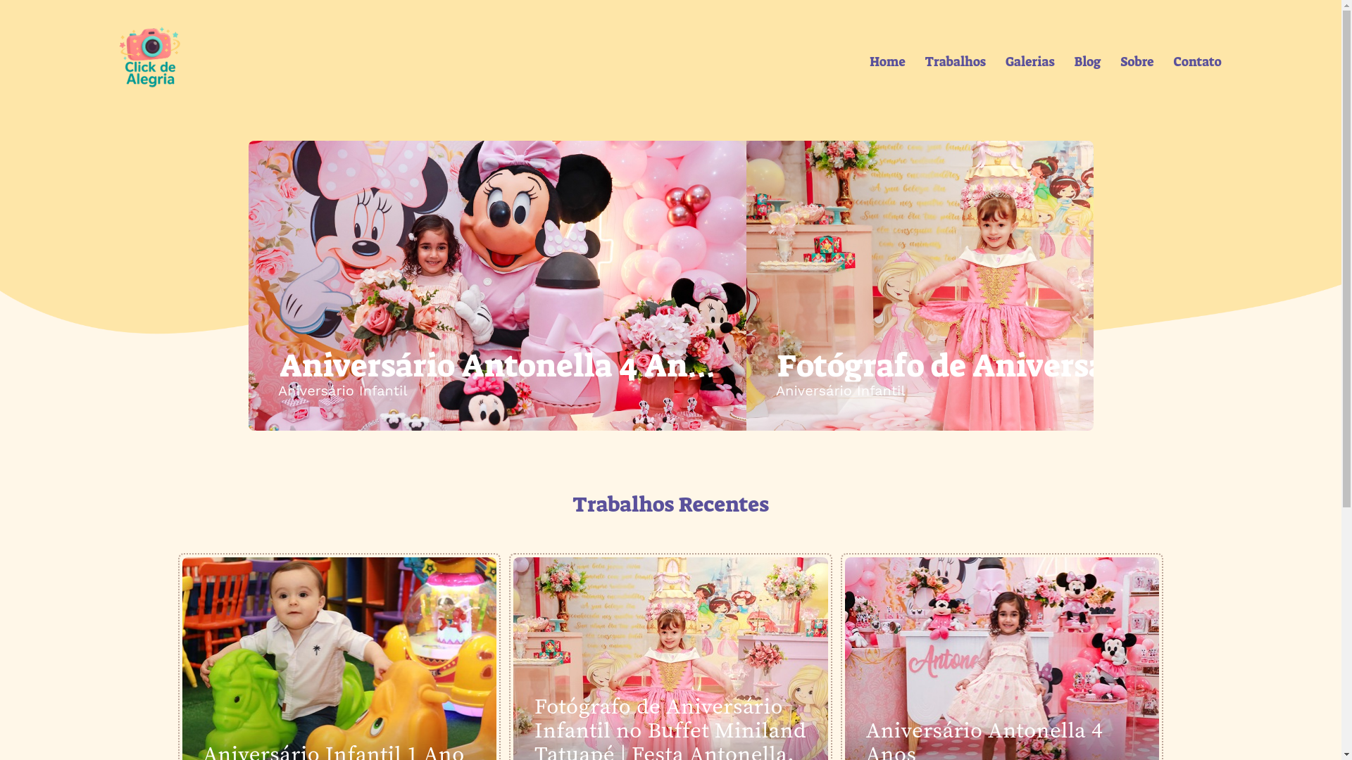 website screenshot of https://clickdealegriafotografia.com.br/