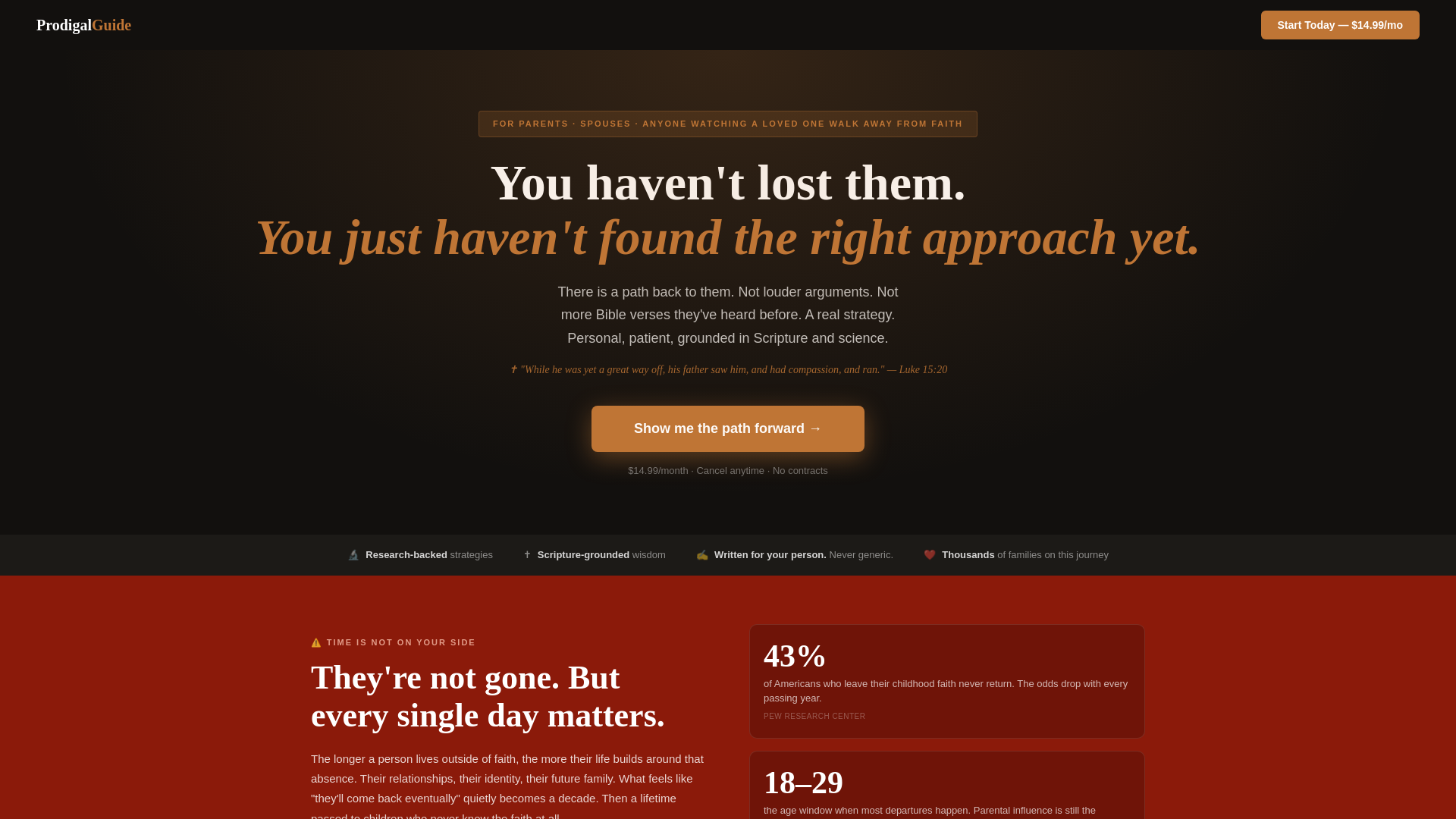 website screenshot of https://prodigalguide.pages.dev/