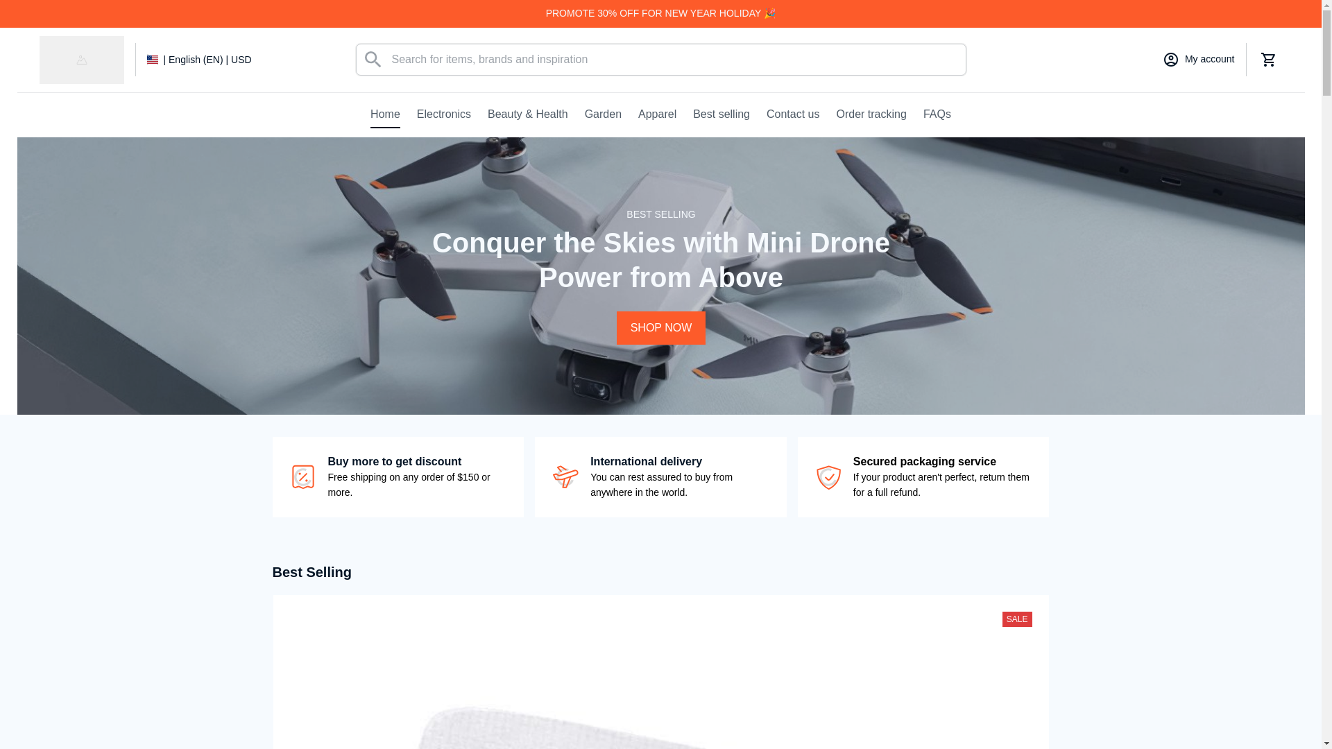 website screenshot of https://favin.store/