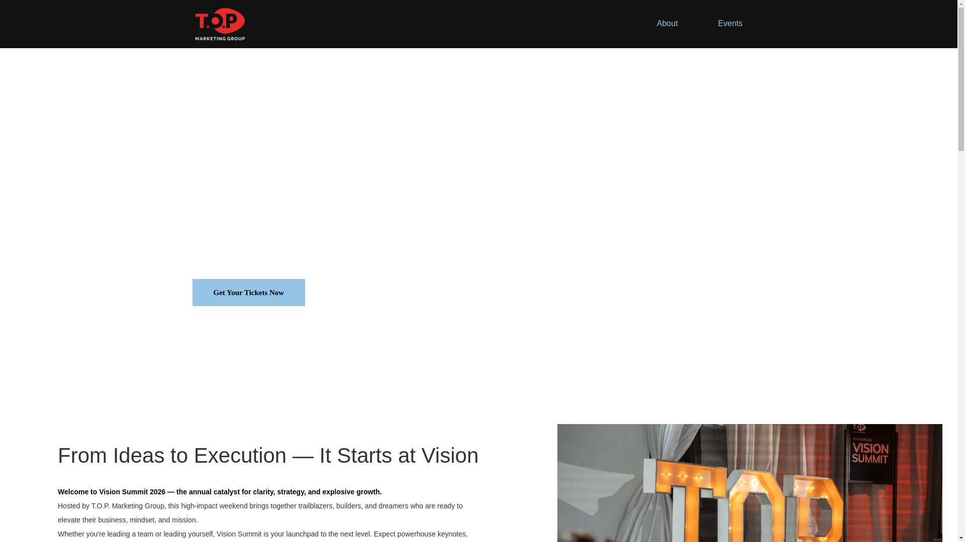 website screenshot of https://topmarketinggroupevents.com/