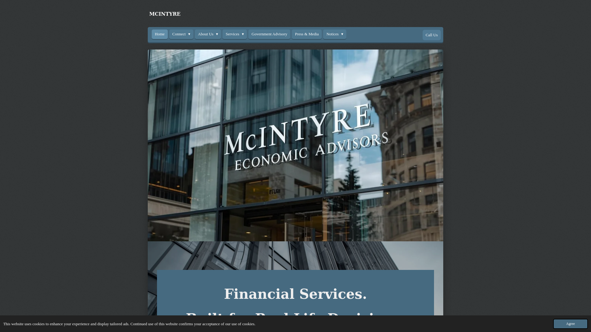 website screenshot of https://mcintyreea.com/
