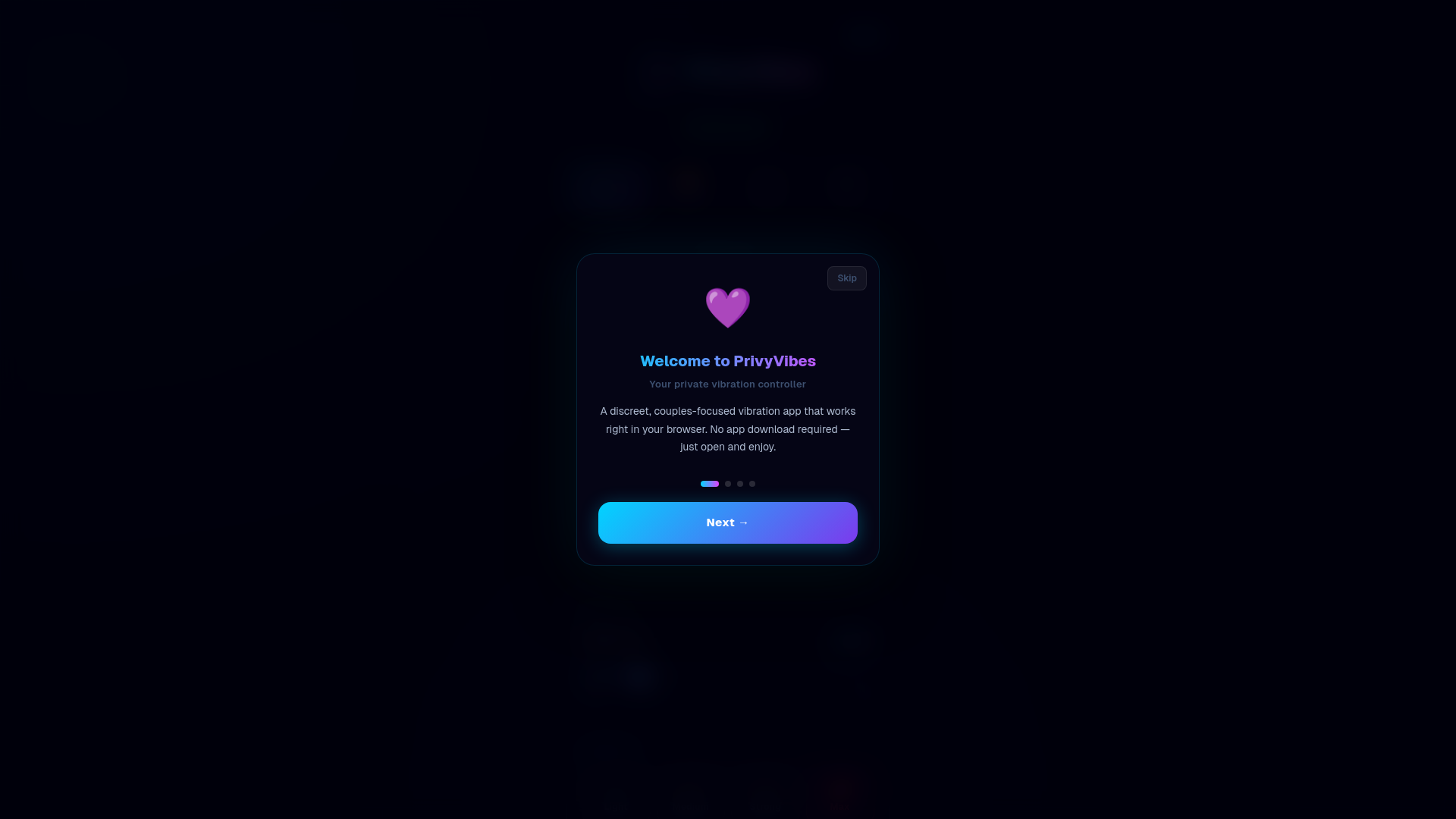 website screenshot of https://privyvibes.com