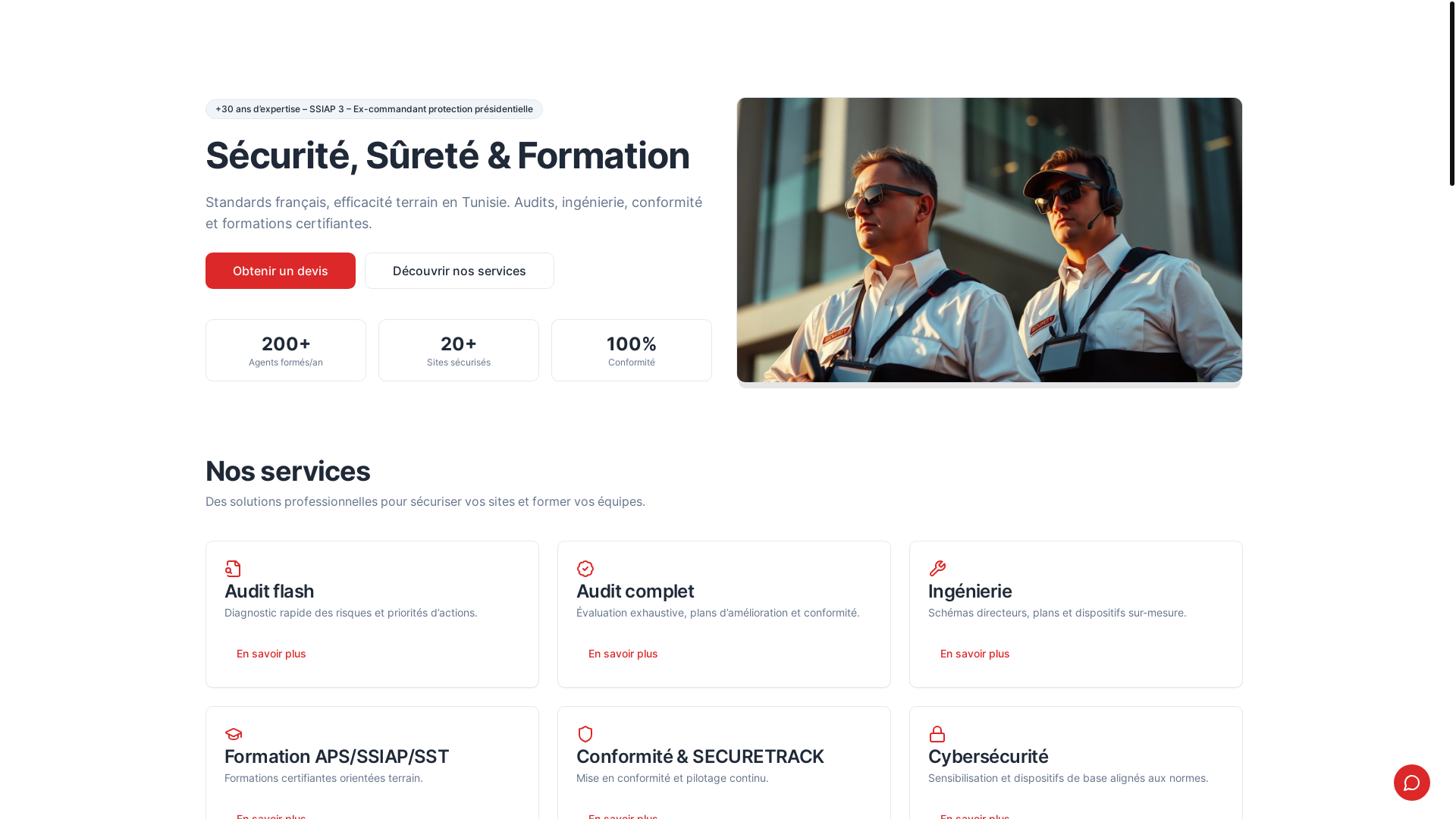 website screenshot of https://pole-protector.fr/