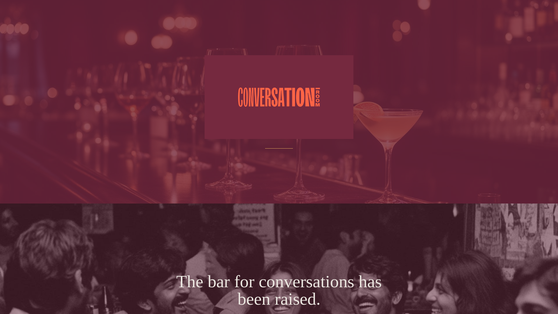 website screenshot of https://conversationroom.co.in/