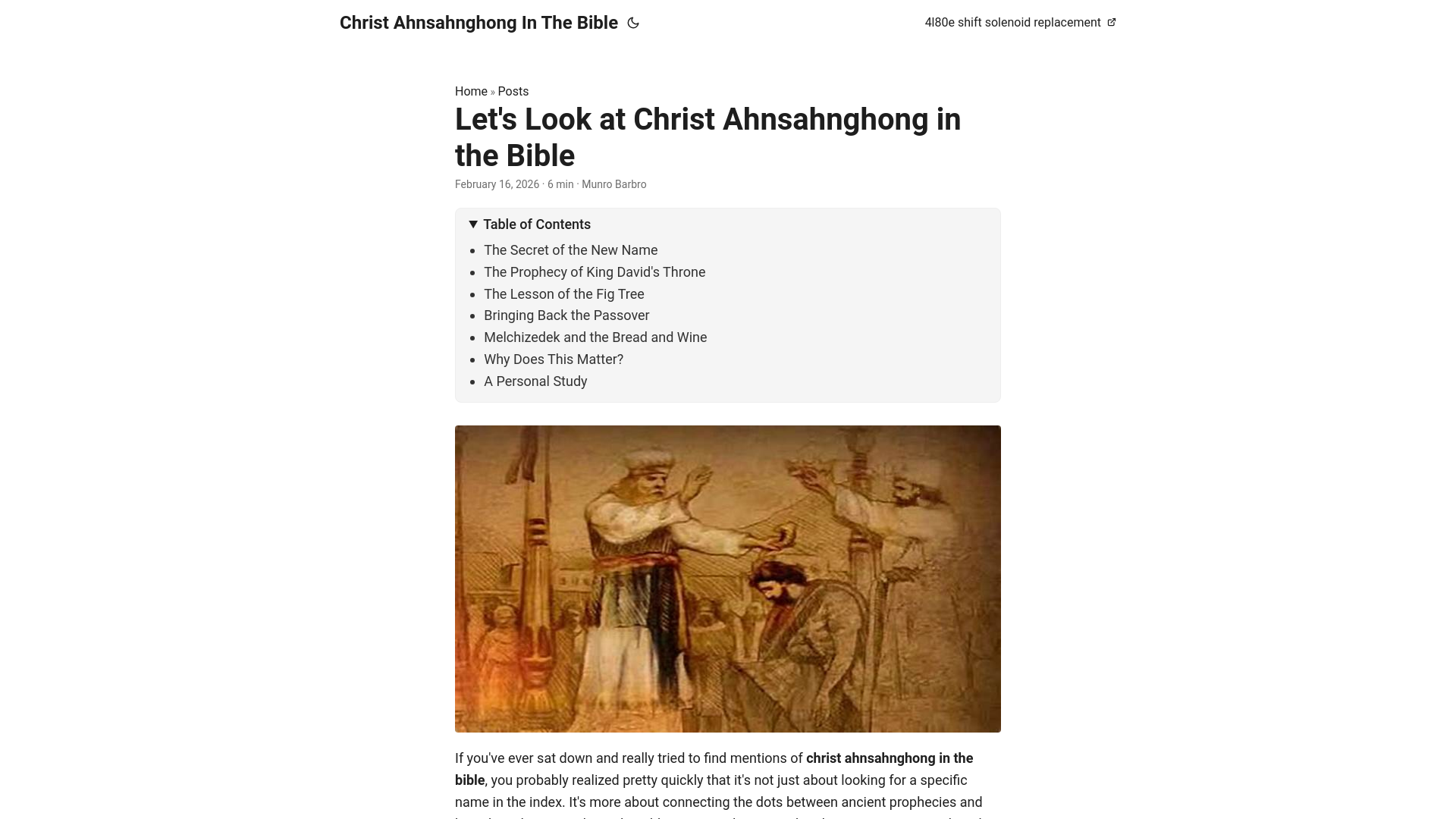 website screenshot of https://christ-ahnsahnghong-in-the-bible.pages.dev/