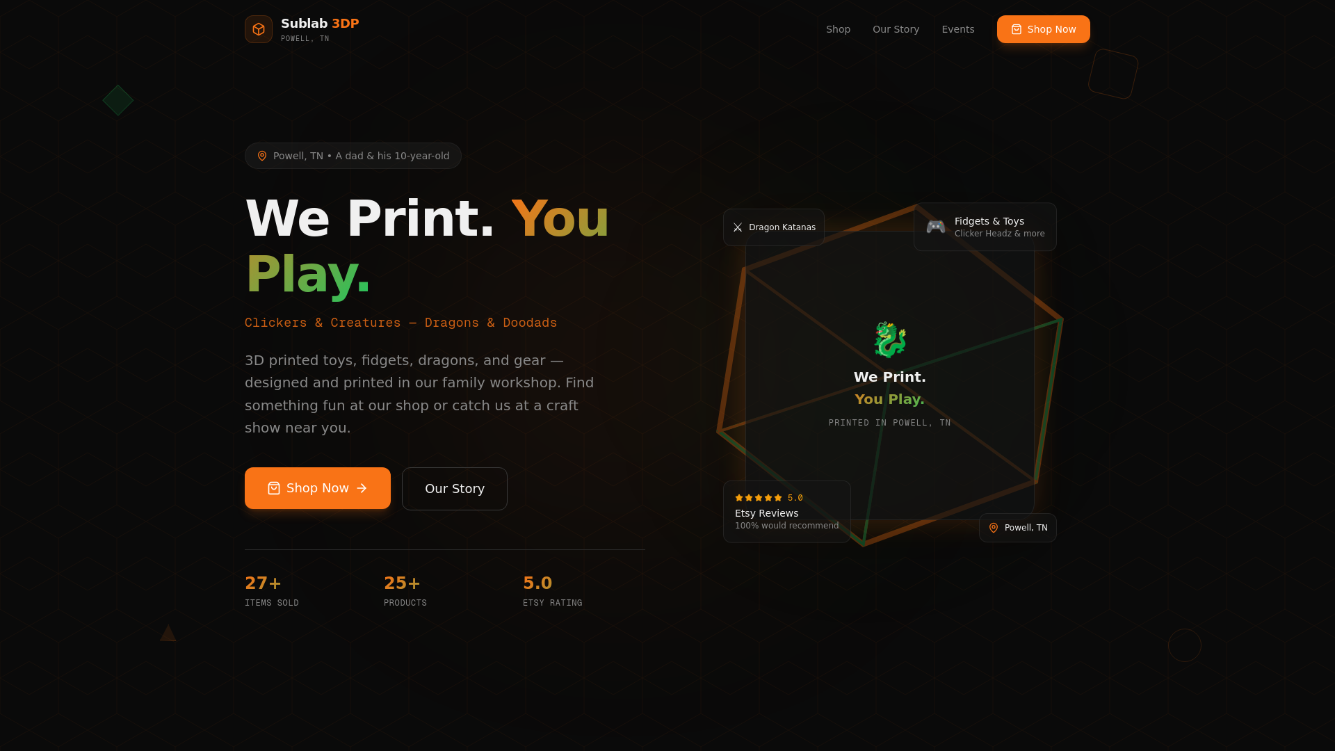 website screenshot of https://sublab3dp.pages.dev/