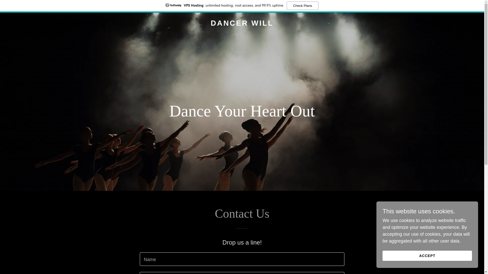 website screenshot of https://dancerwill.com/