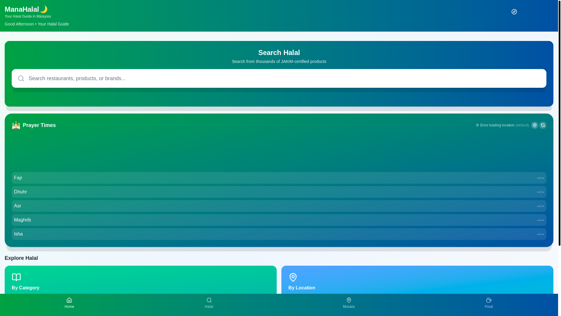 website screenshot of https://manahalal-pwa.pages.dev/