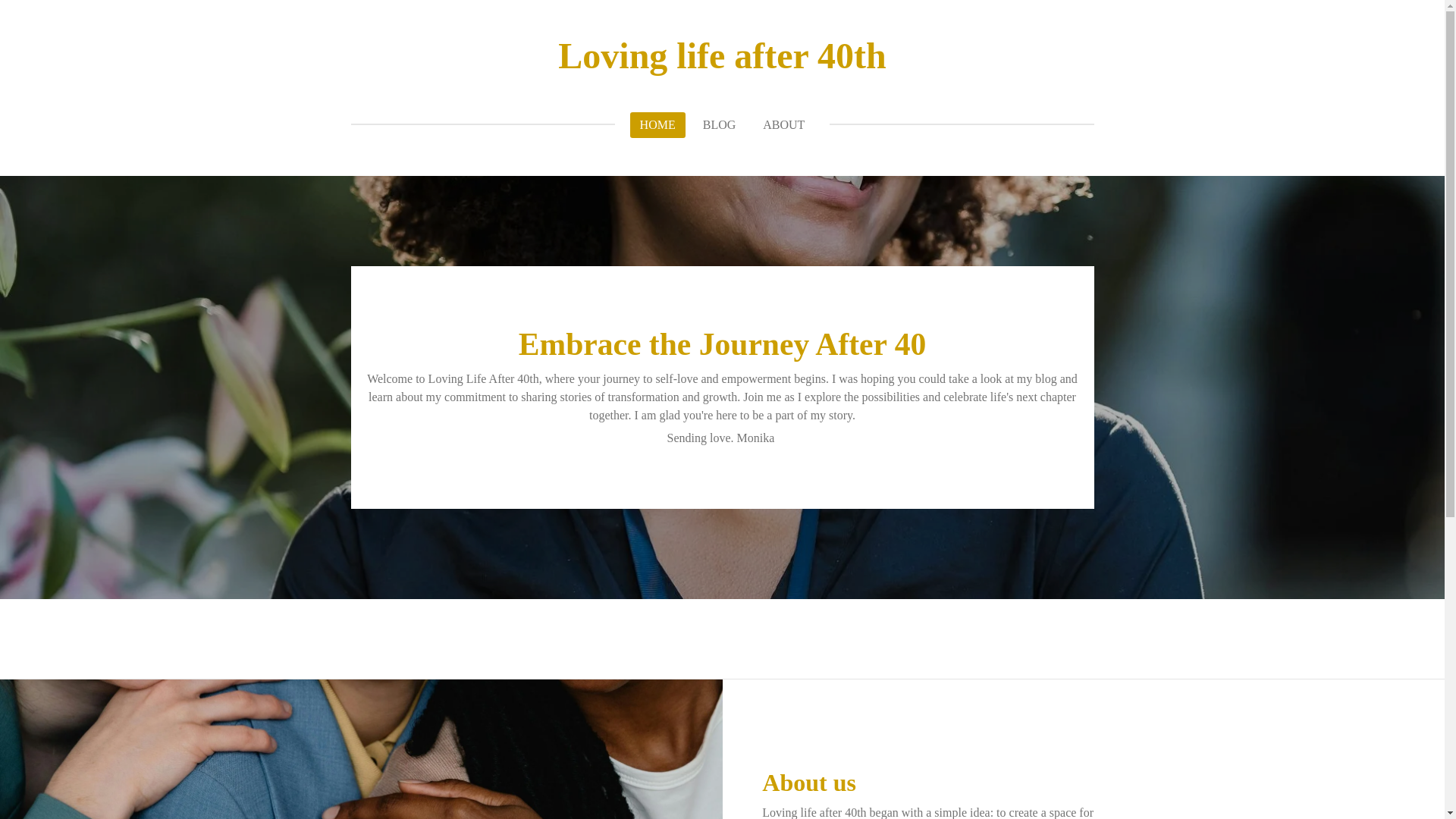 website screenshot of https://loving-life-after-40th.com/