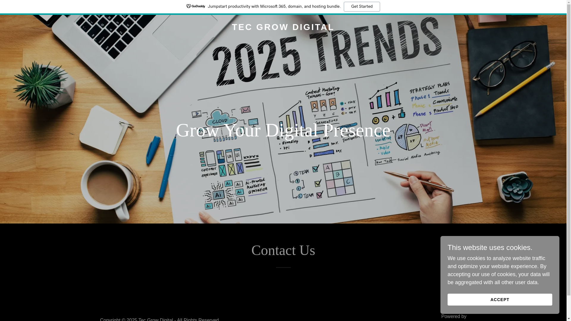website screenshot of https://tecgrowdigital.com/