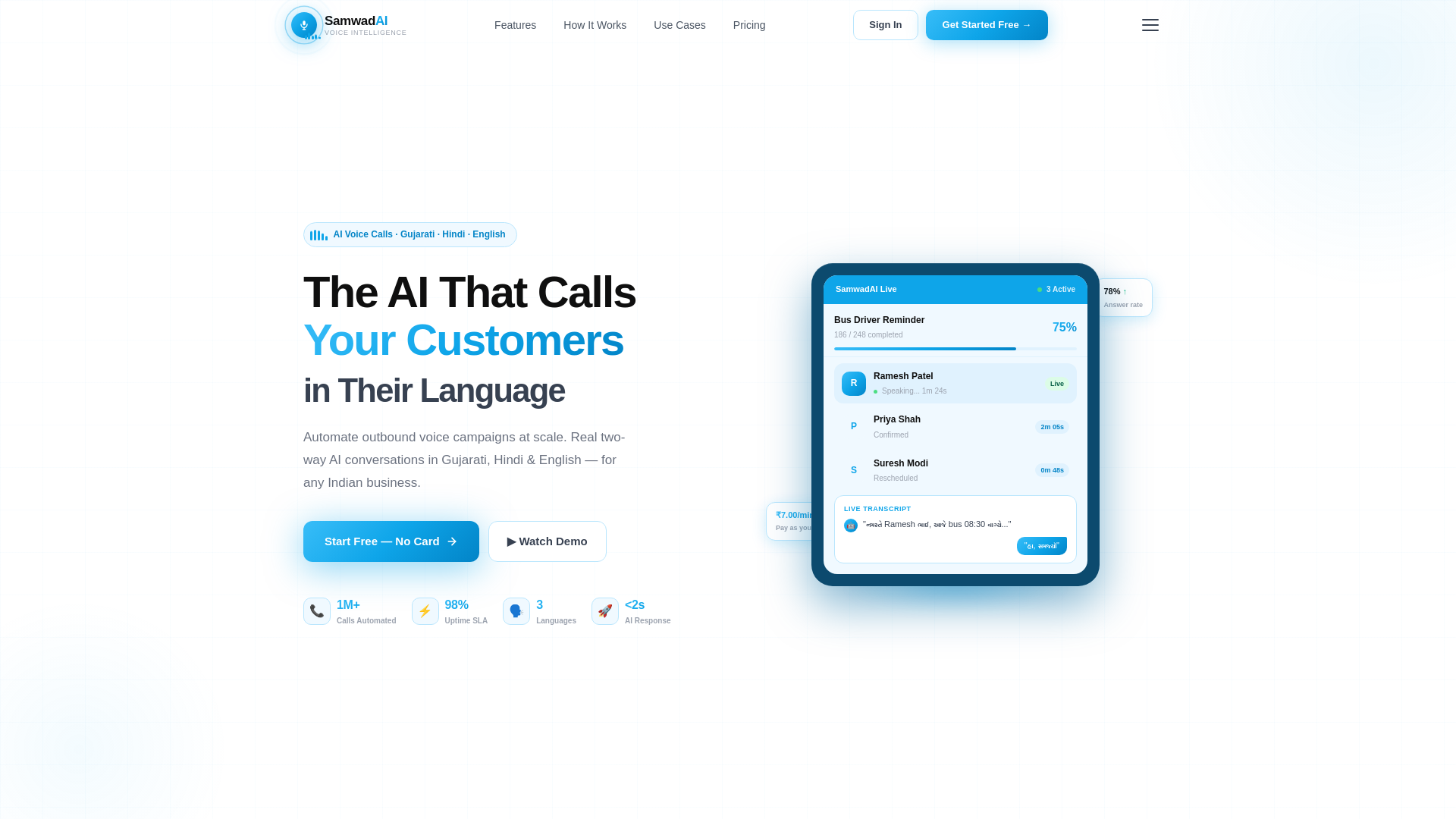 website screenshot of https://samwadai.com/