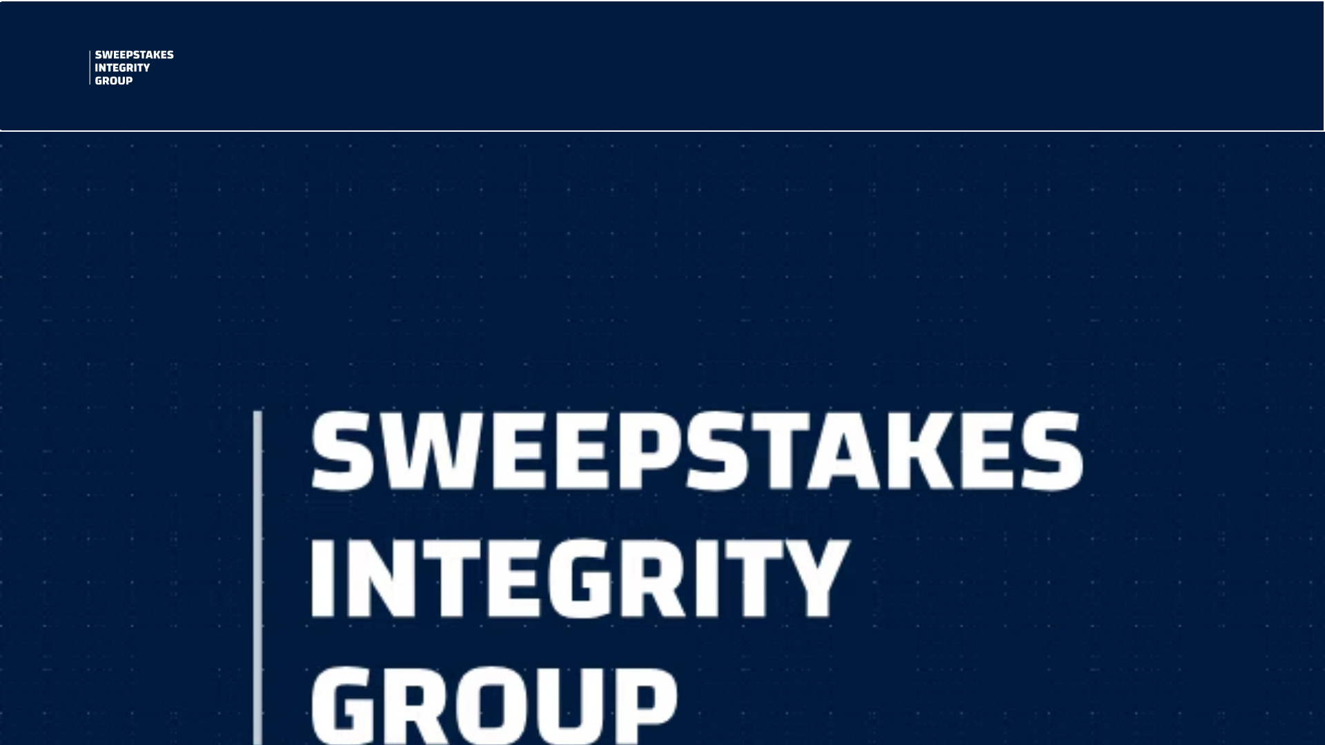 website screenshot of https://sweepstakesintegritygroup.org/
