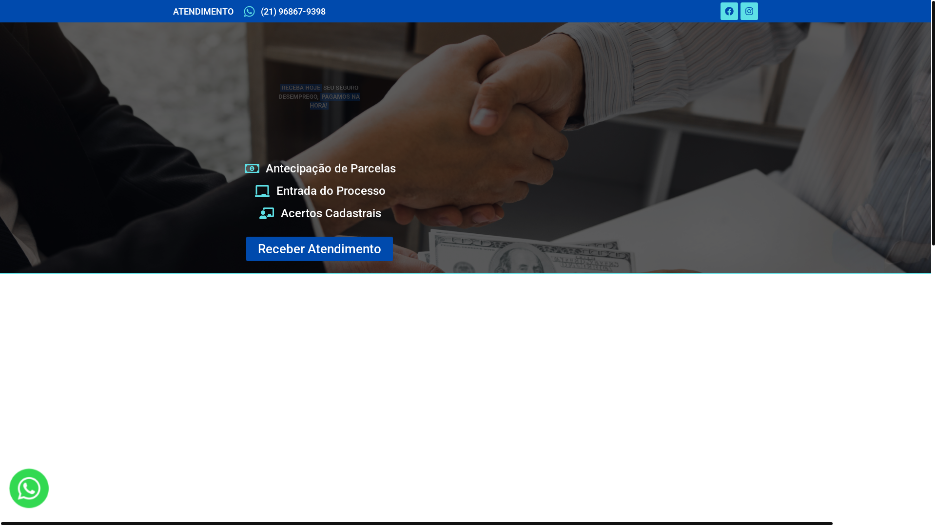 website screenshot of https://mwsegurodesemprego.com.br/