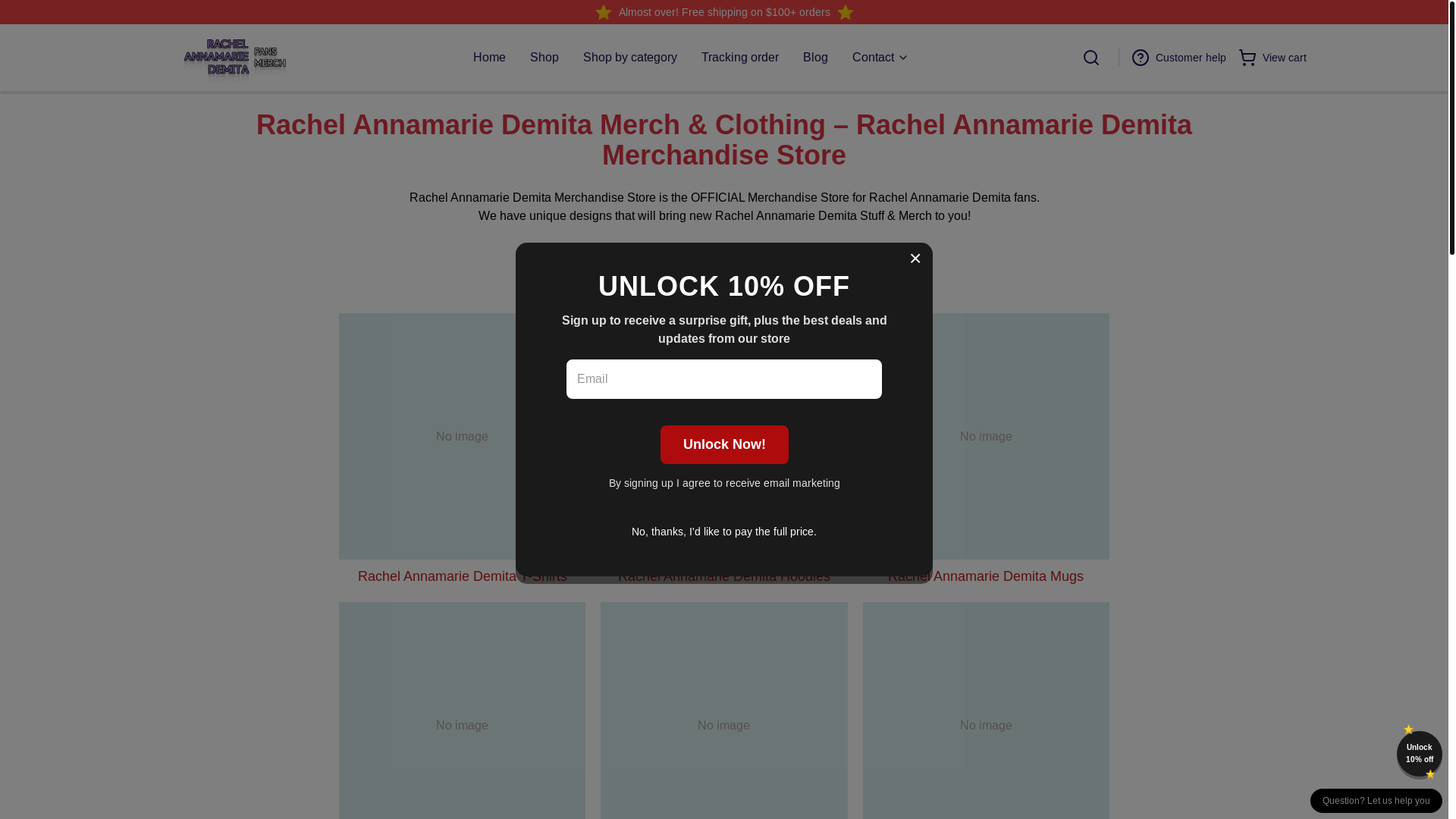 website screenshot of https://rachelannamariedemita.shop/