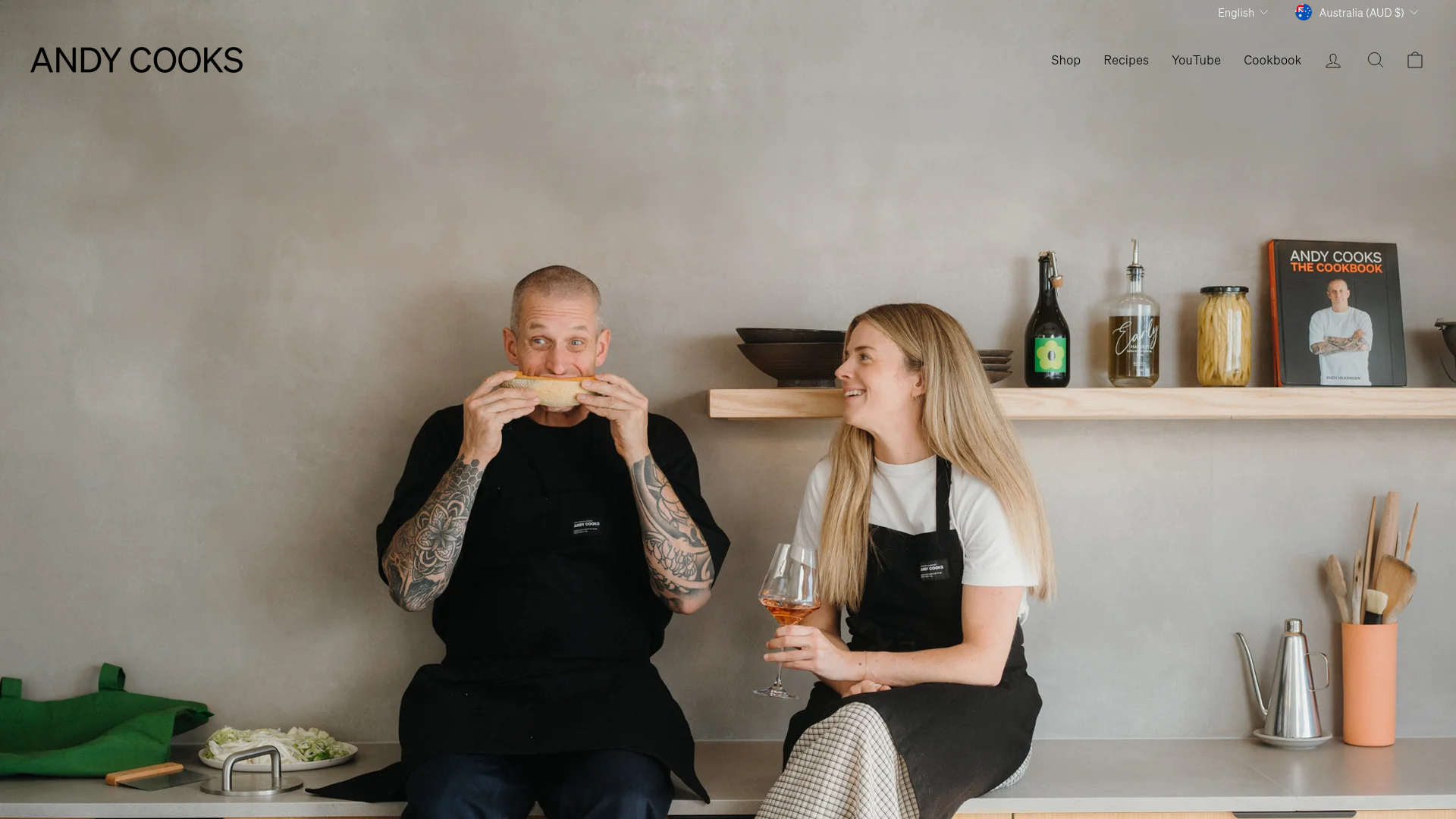 website screenshot of https://andy-cooks.com/