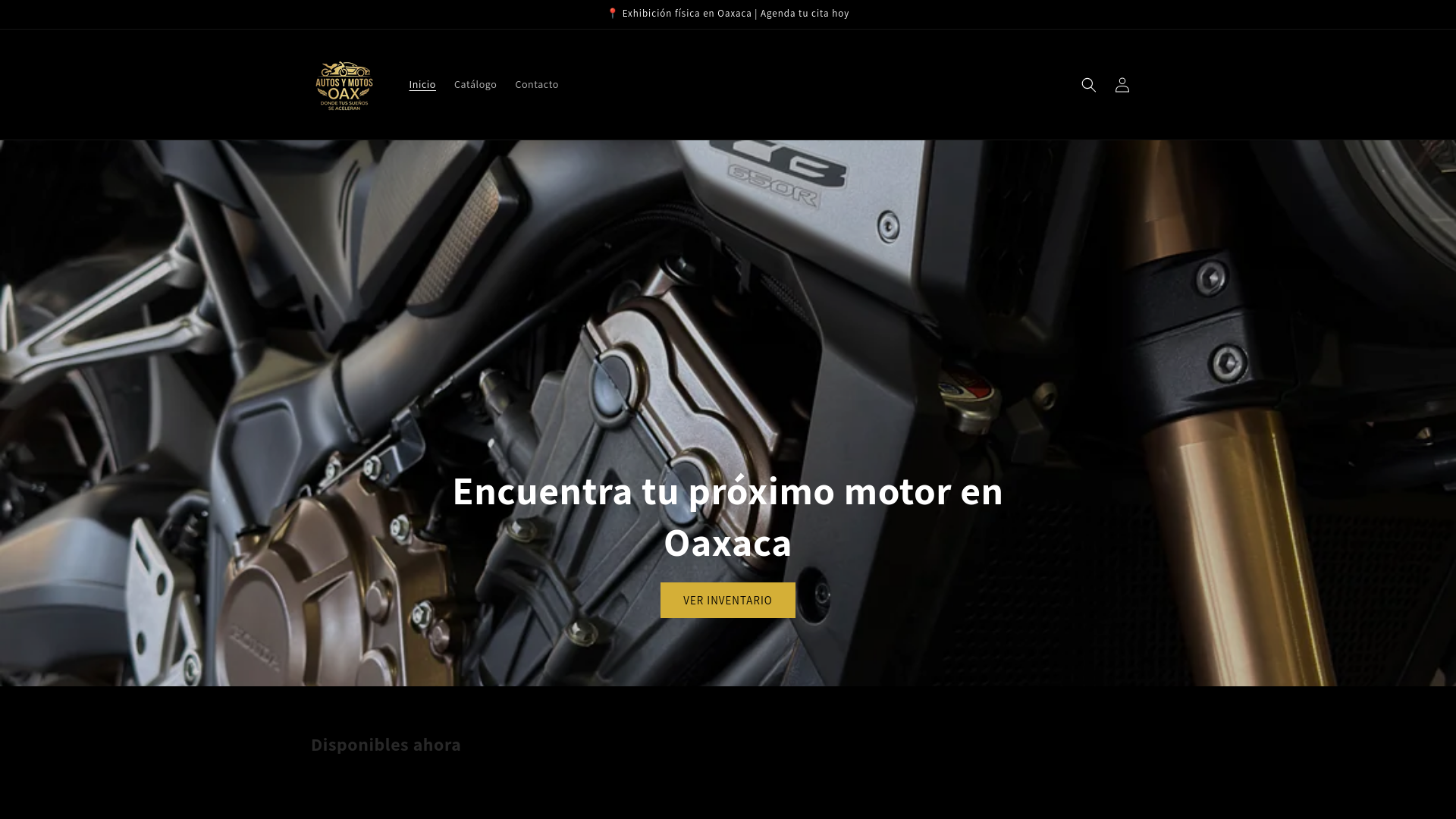 website screenshot of https://autosymotosoaxaca.com