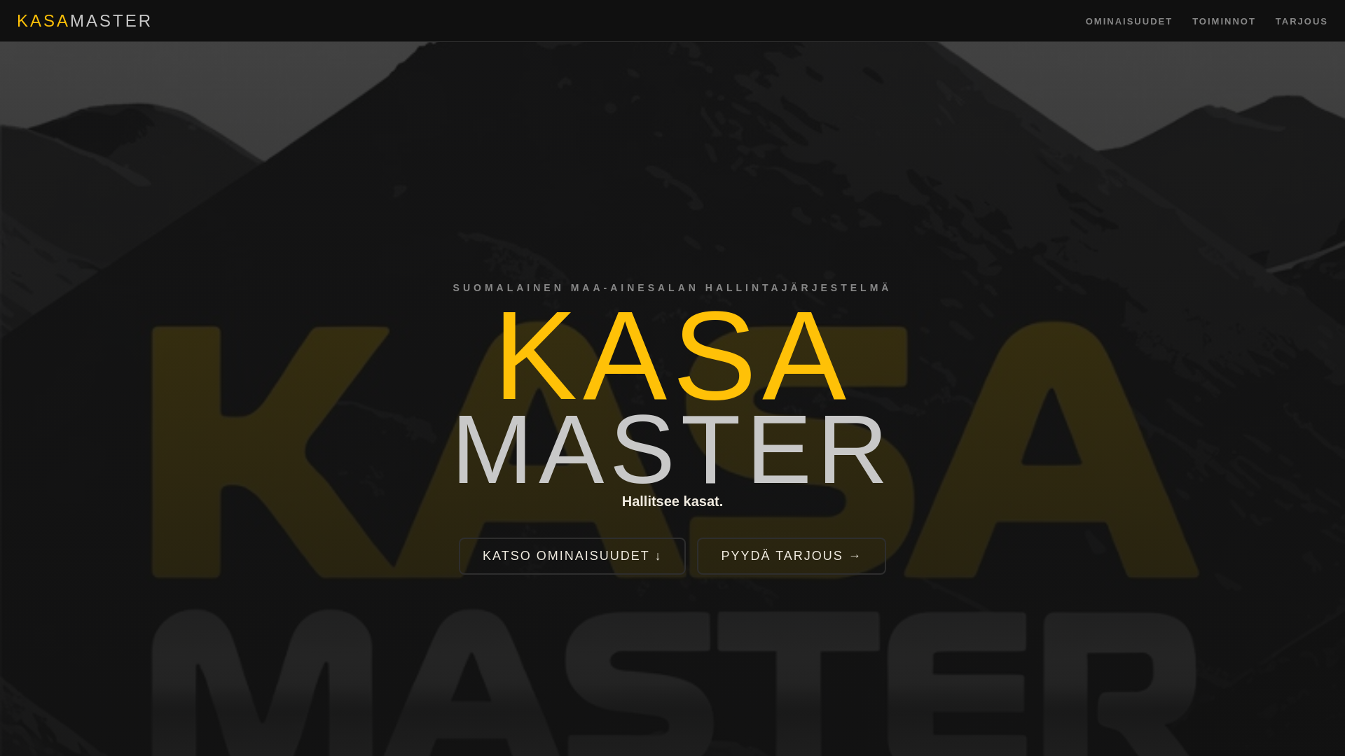 website screenshot of https://kasamaster.fi