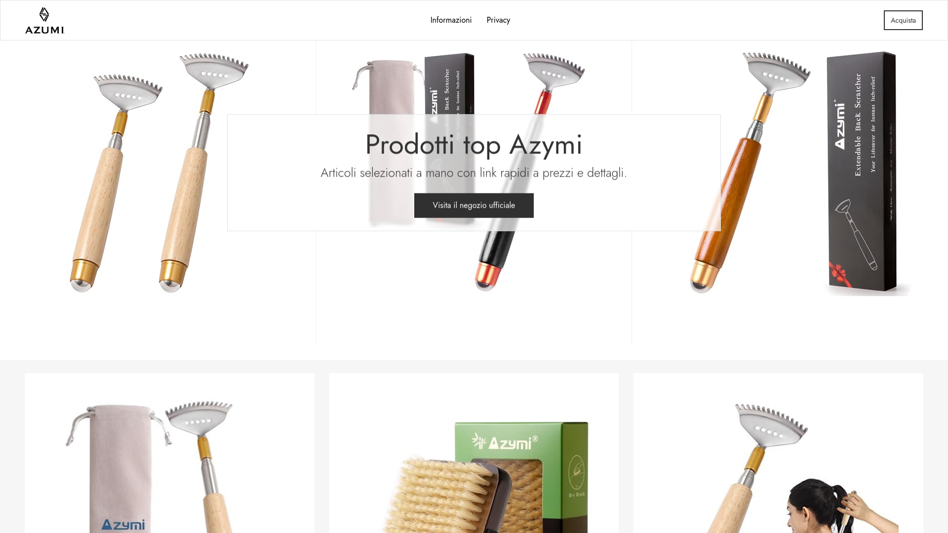 website screenshot of https://azymi.it/