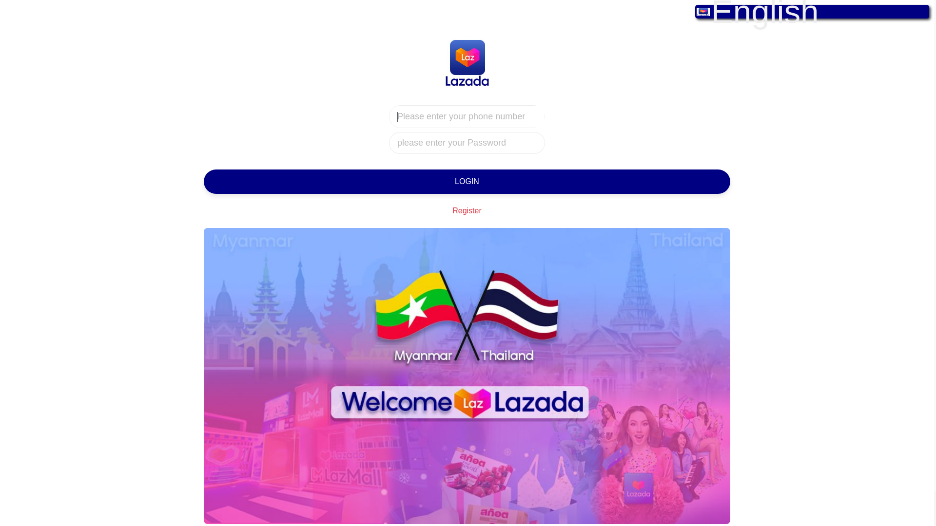 website screenshot of https://lazaffiliatemyanmar.com/