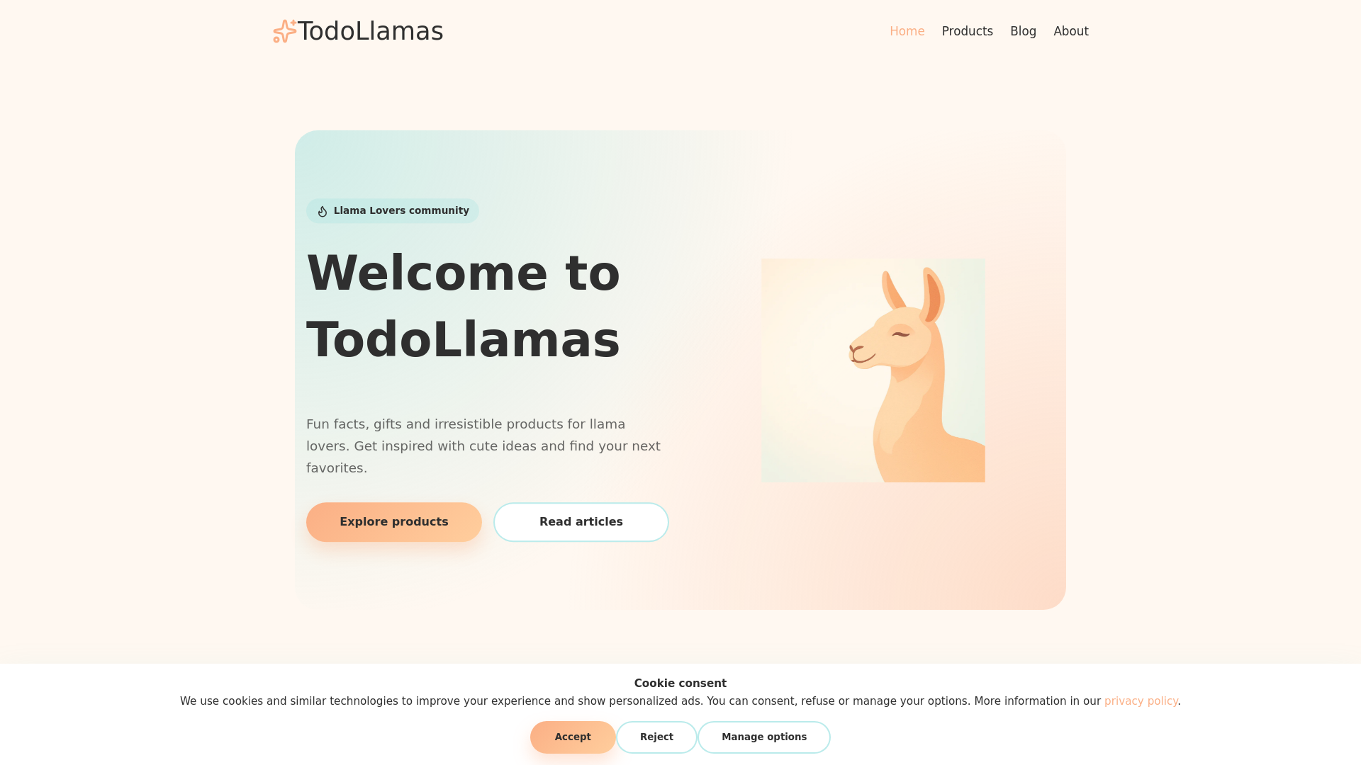 website screenshot of https://todollamas.pages.dev/