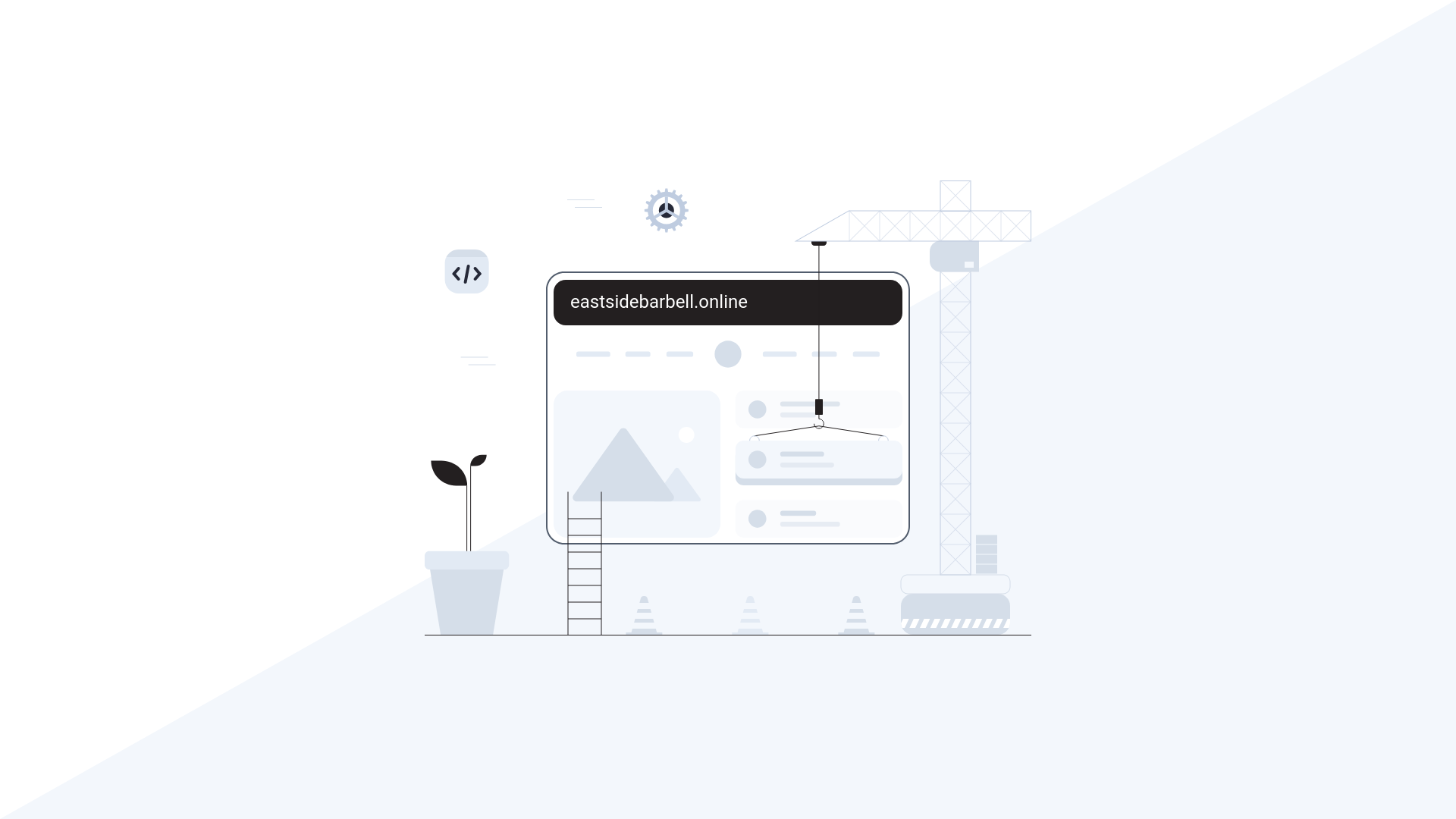 website screenshot of https://eastsidebarbell.online/