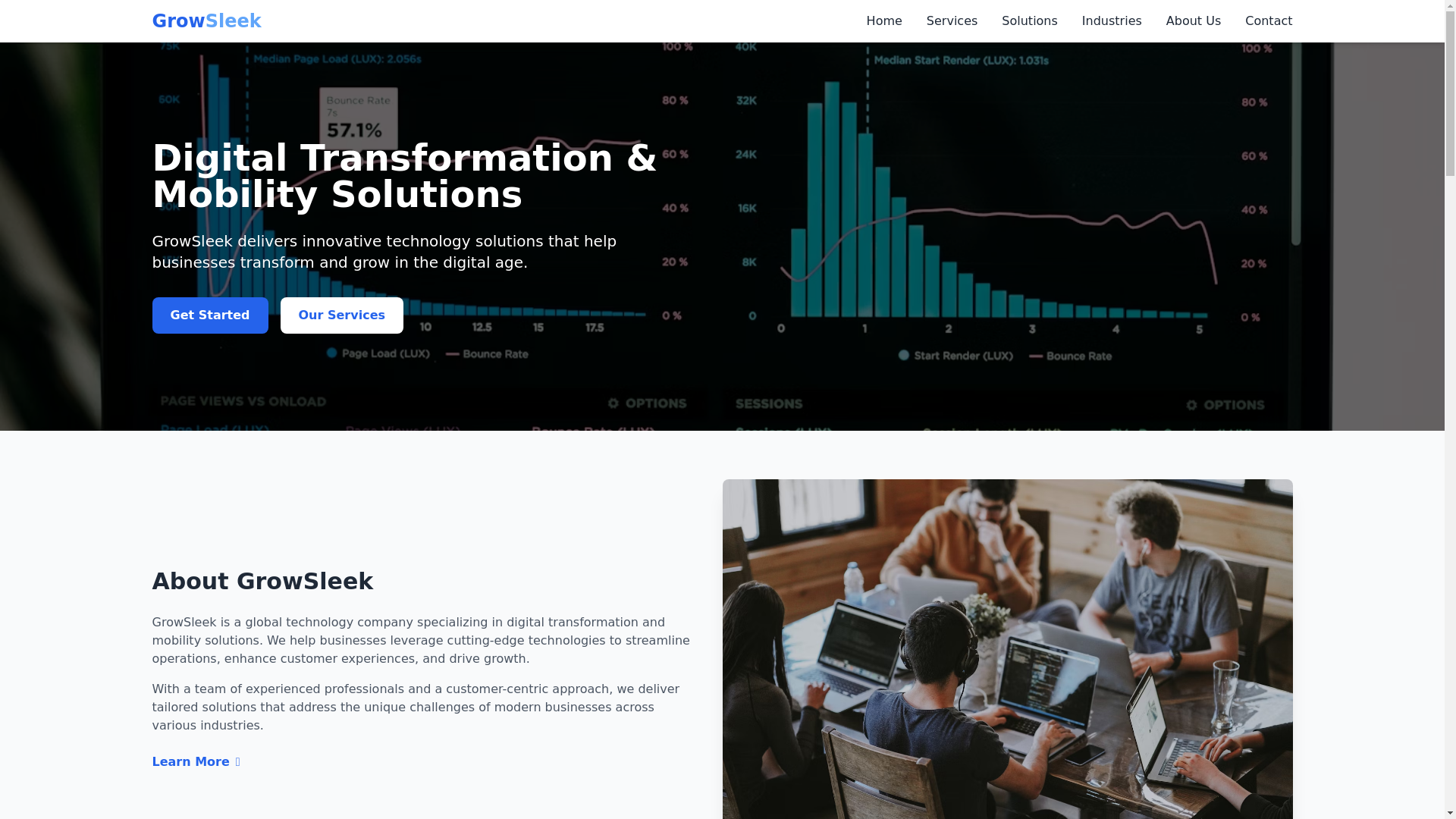website screenshot of https://growsleek.com/