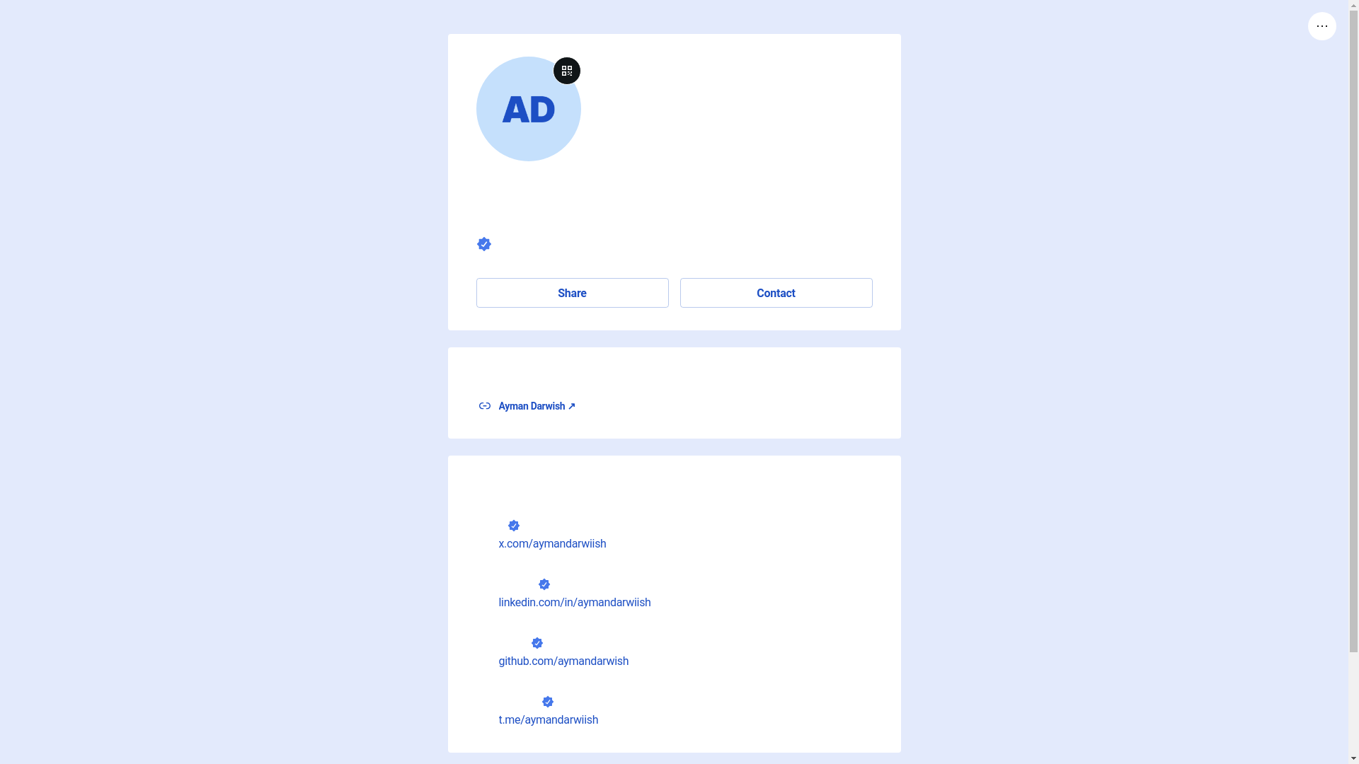 website screenshot of https://aymandarwish.link/