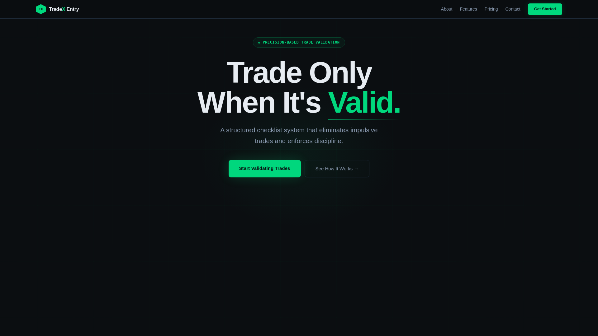 website screenshot of https://tradexentry.in