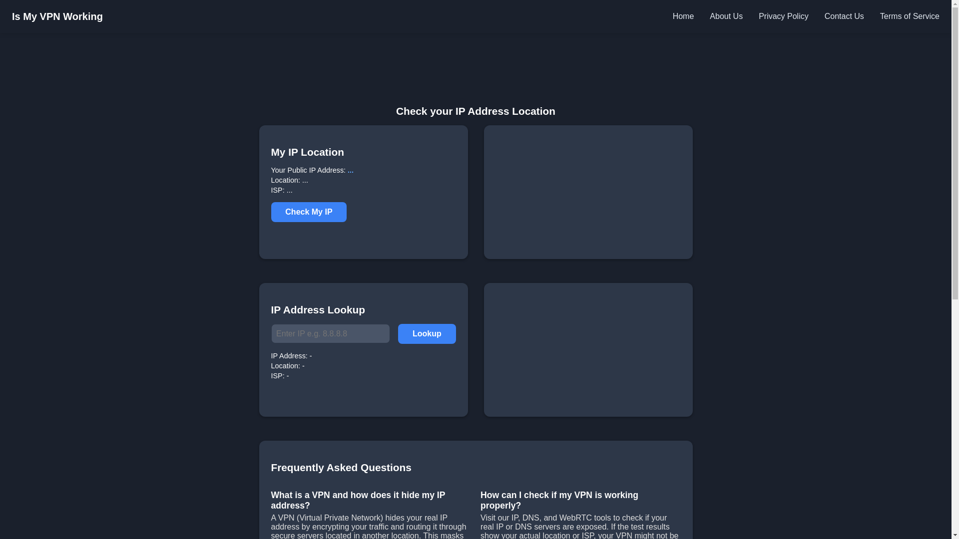website screenshot of https://ismyvpnworkingonline.pages.dev/