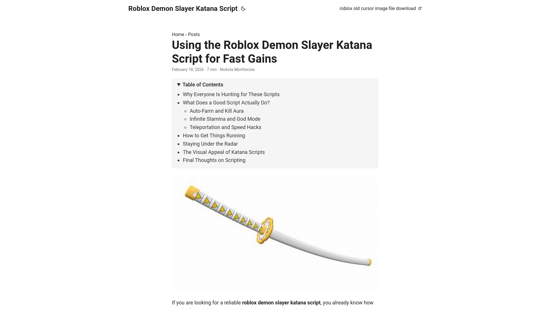 website screenshot of https://roblox-demon-slayer-katana-script.pages.dev/