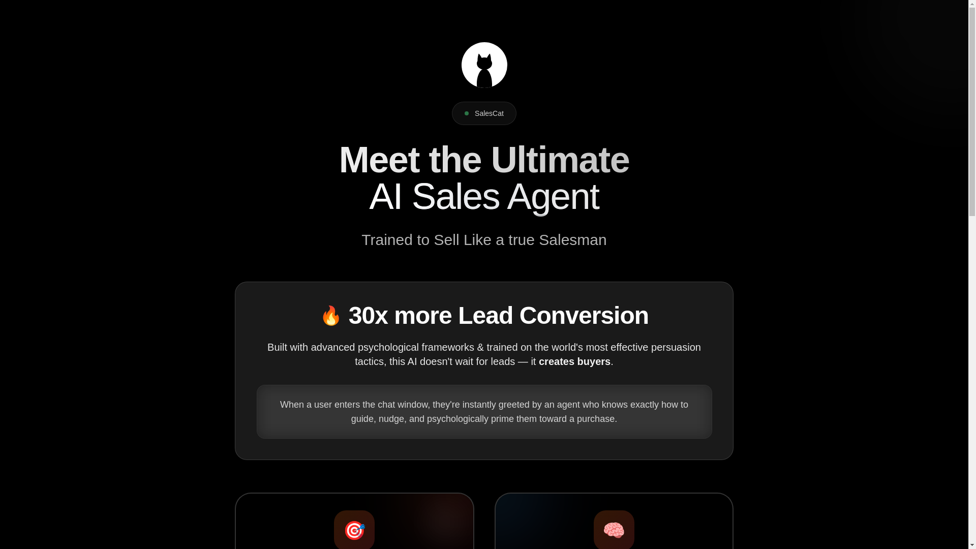 website screenshot of https://salescat.org/