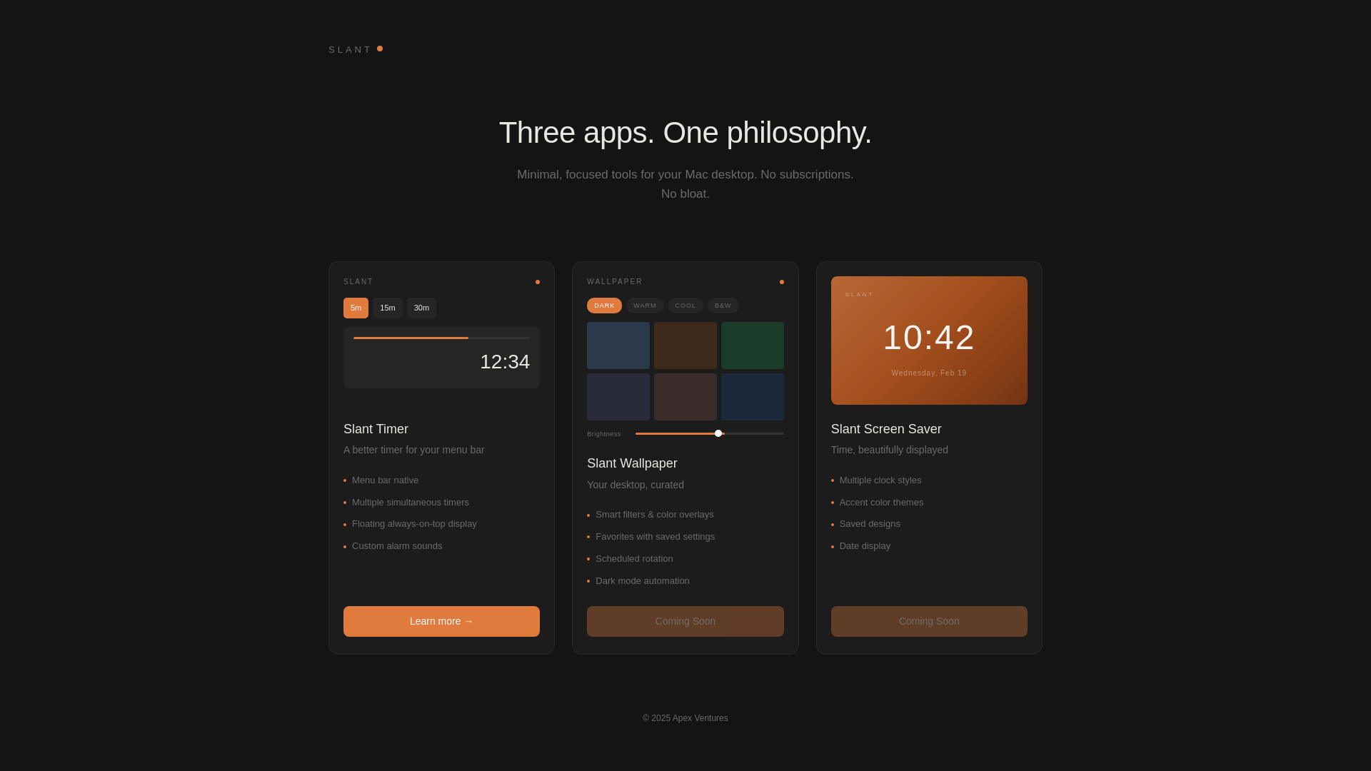 website screenshot of https://slantapps.com/