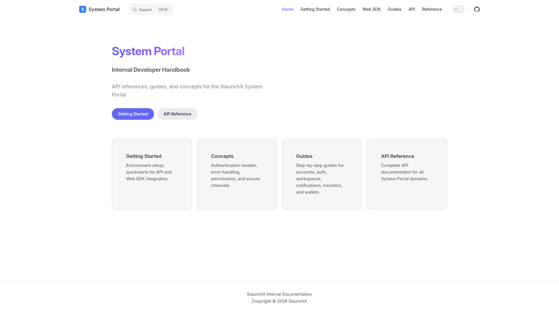 website screenshot of https://slaunchx-handbook-system-v0.pages.dev/