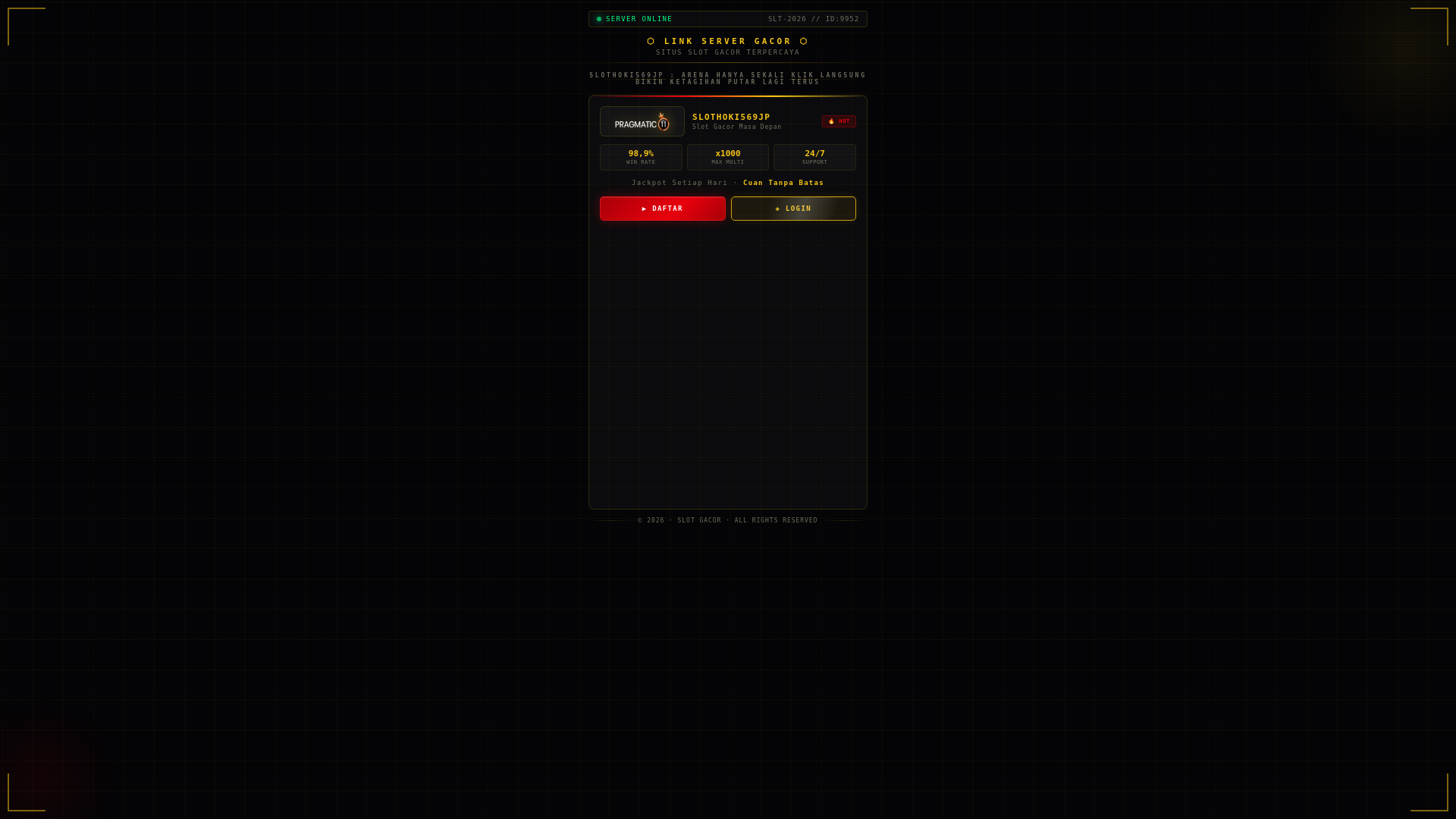 website screenshot of https://slothoki569jp.live/