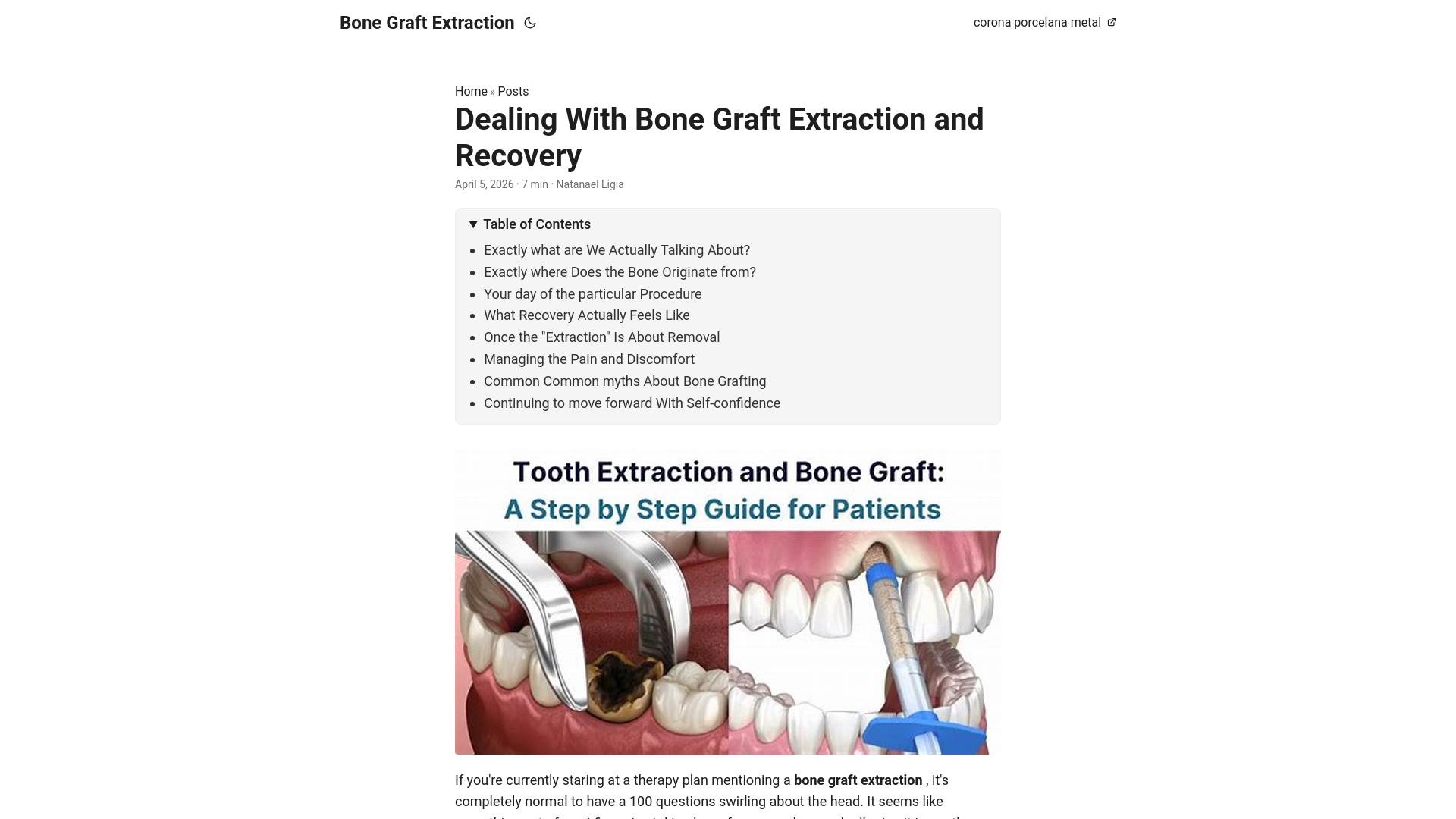 website screenshot of https://bone-graft-extraction.pages.dev/