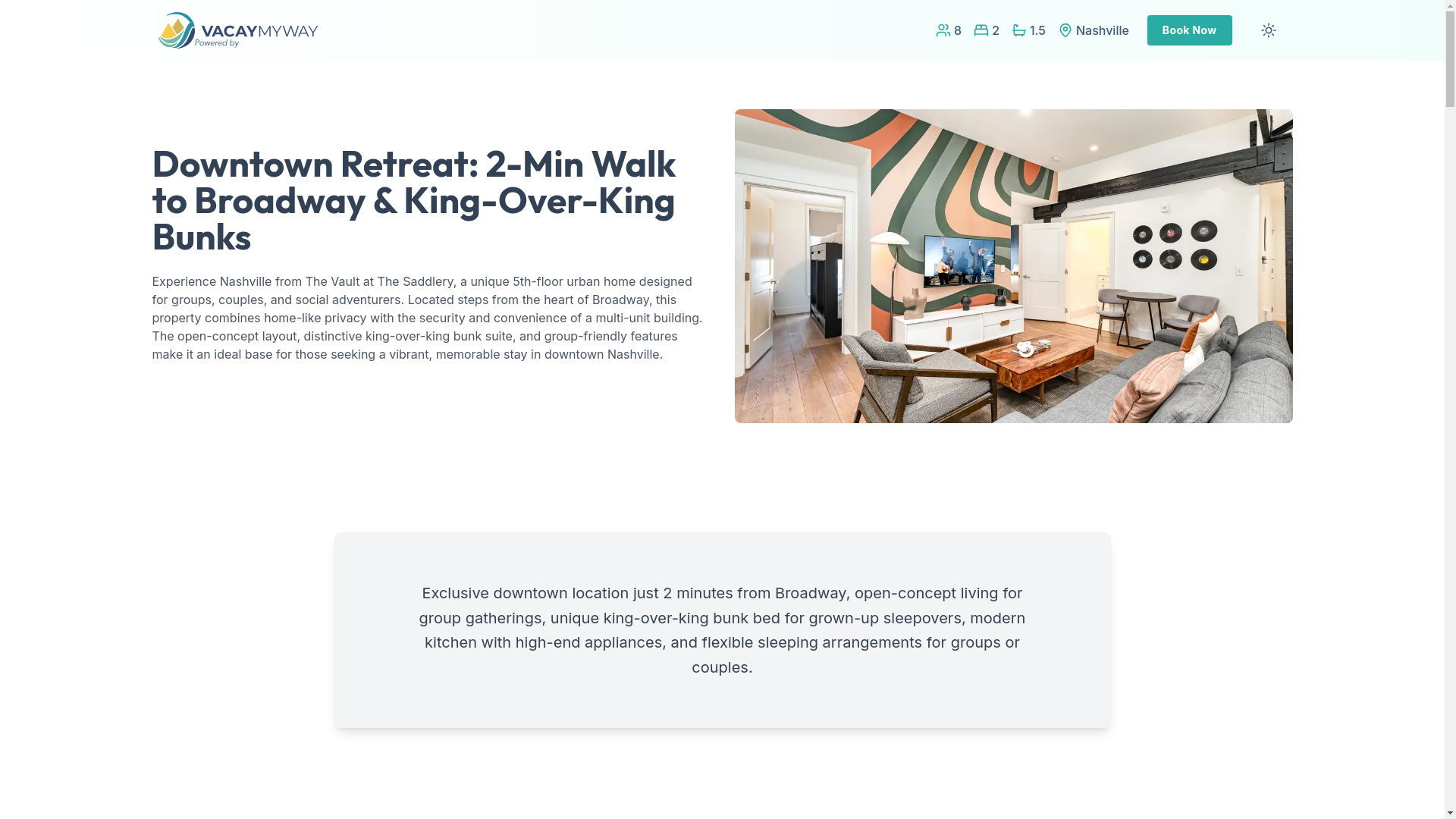 website screenshot of https://downtownvault.house/