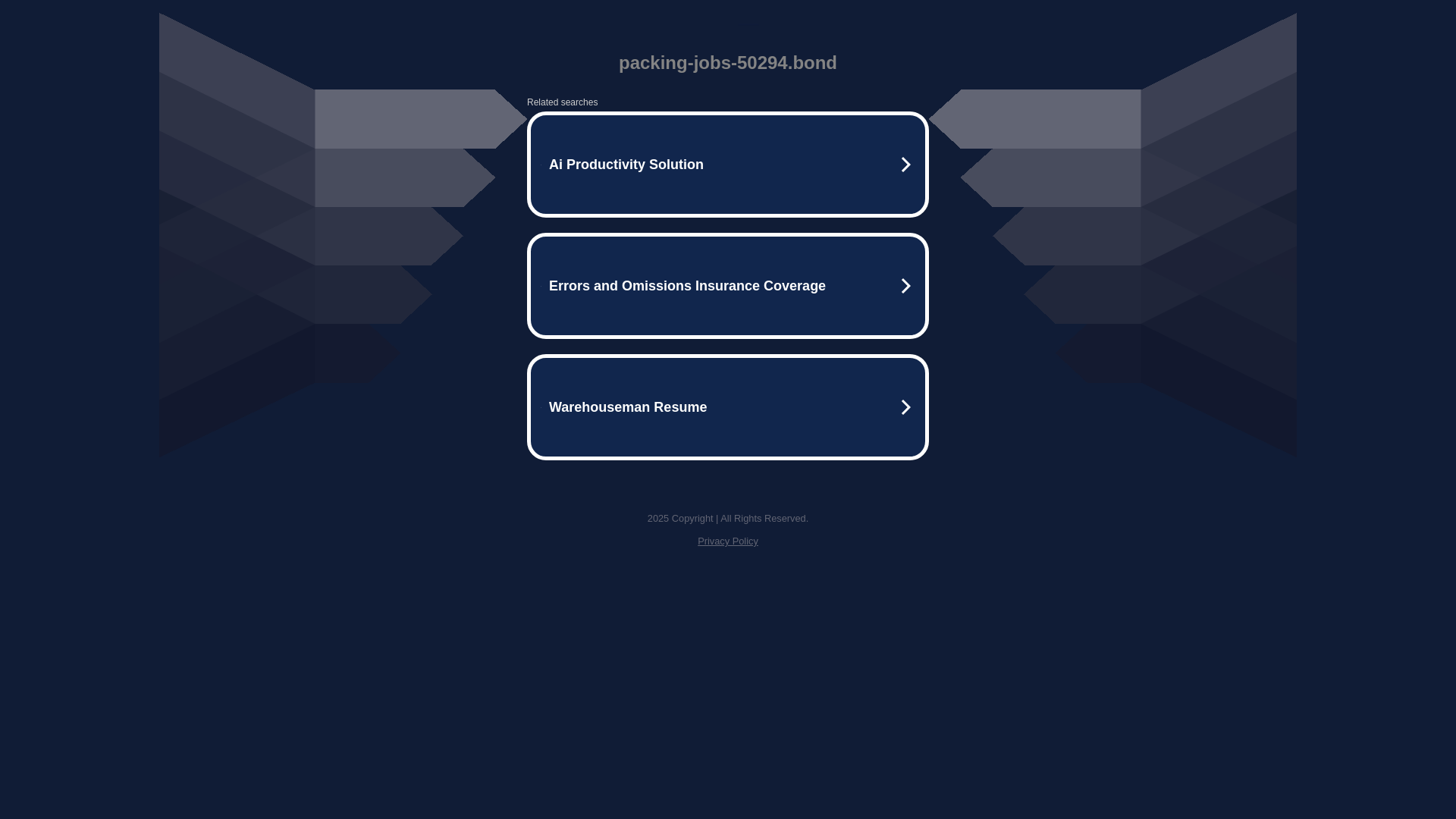 website screenshot of https://packing-jobs-50294.bond/