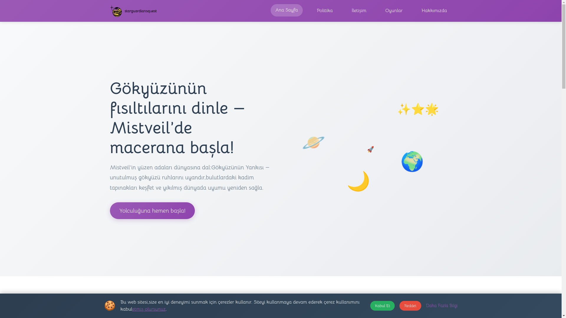 website screenshot of https://starguardiansquest.com/