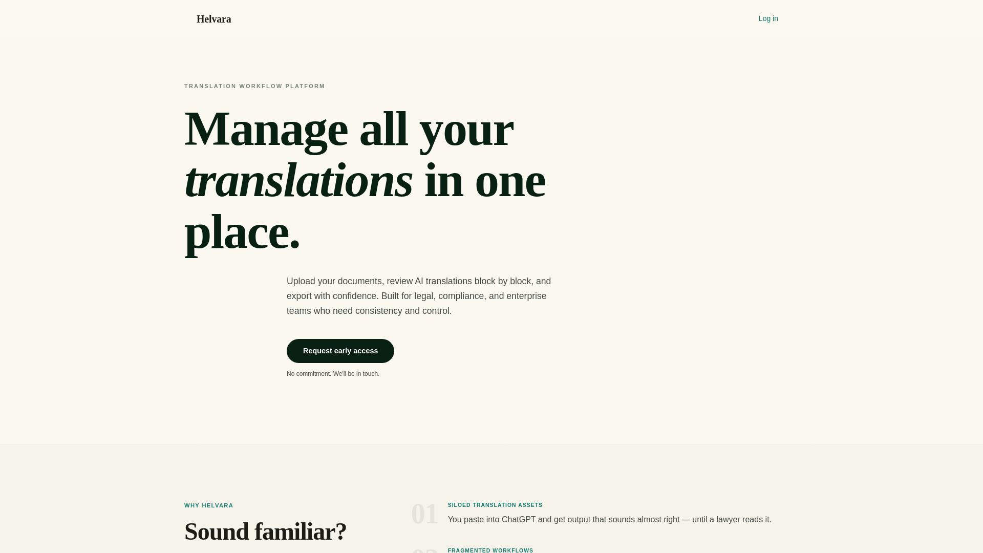website screenshot of https://helvara.io/